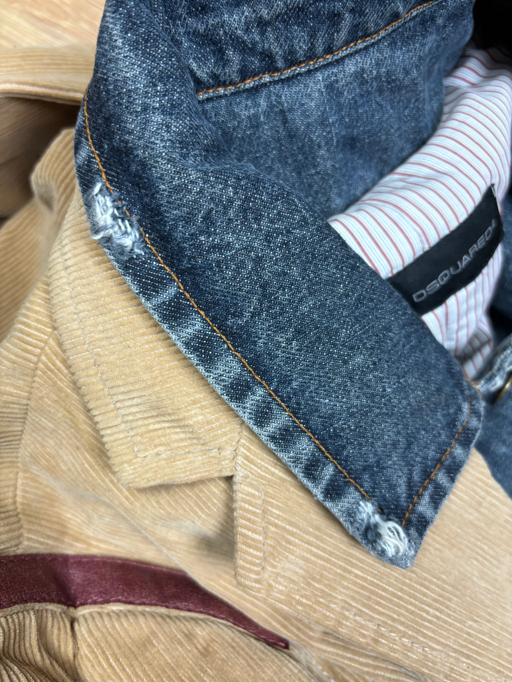 Dsquared2 AW2002 Runway Corduroy Denim Coat