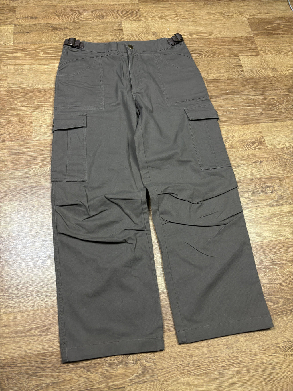 2000s Roberto Cavalli Class Leather Trim Cargo Pants
