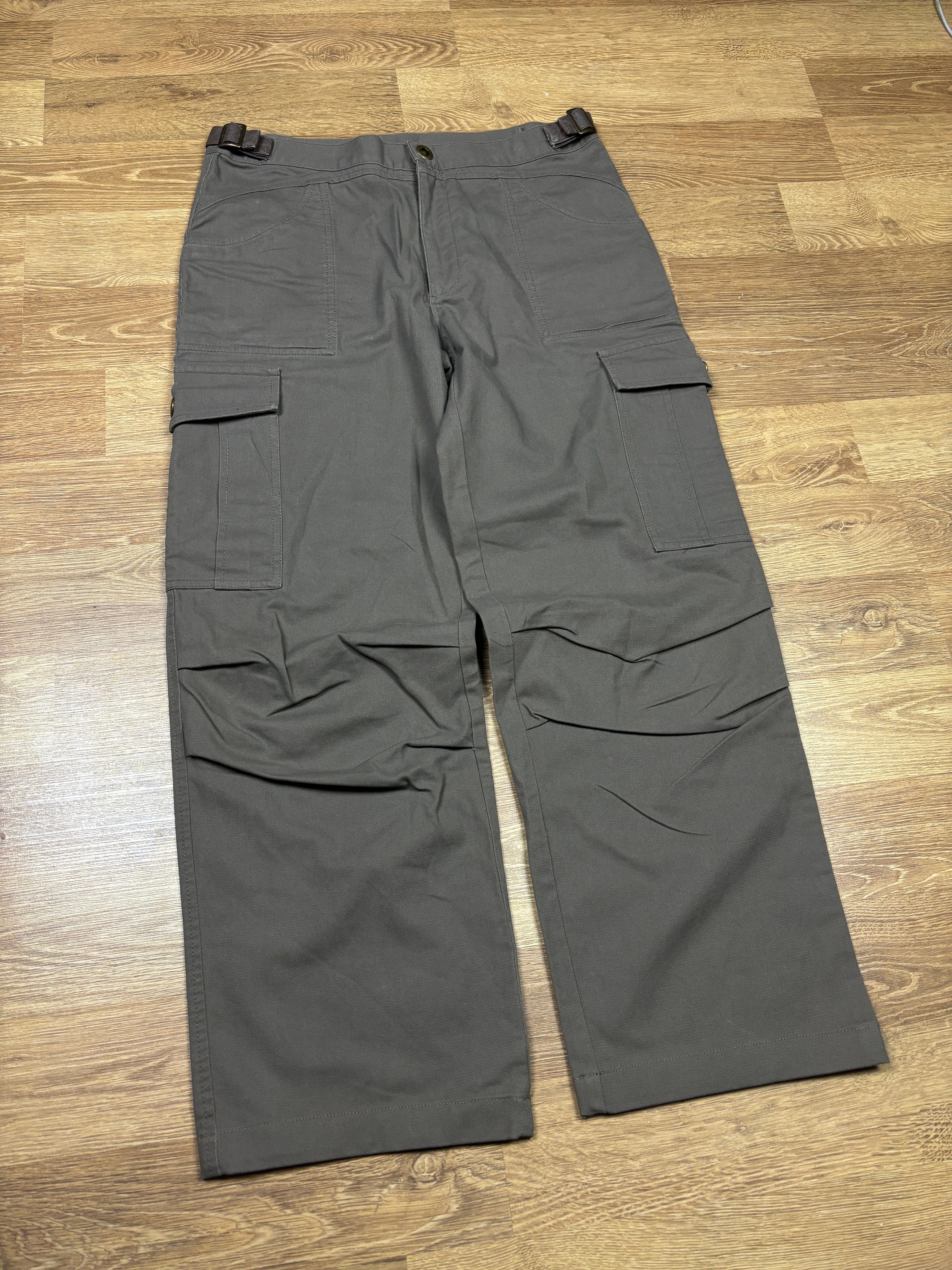 2000s Roberto Cavalli Class Leather Trim Cargo Pants