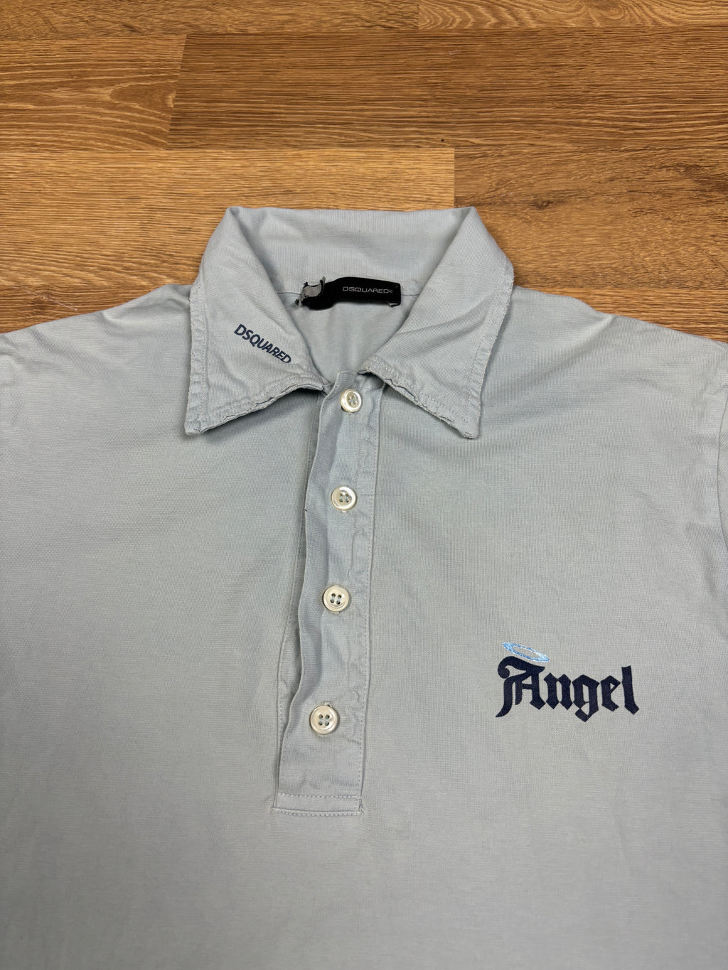 2000s Dsquared2 “Angel” Raw Hem Polo