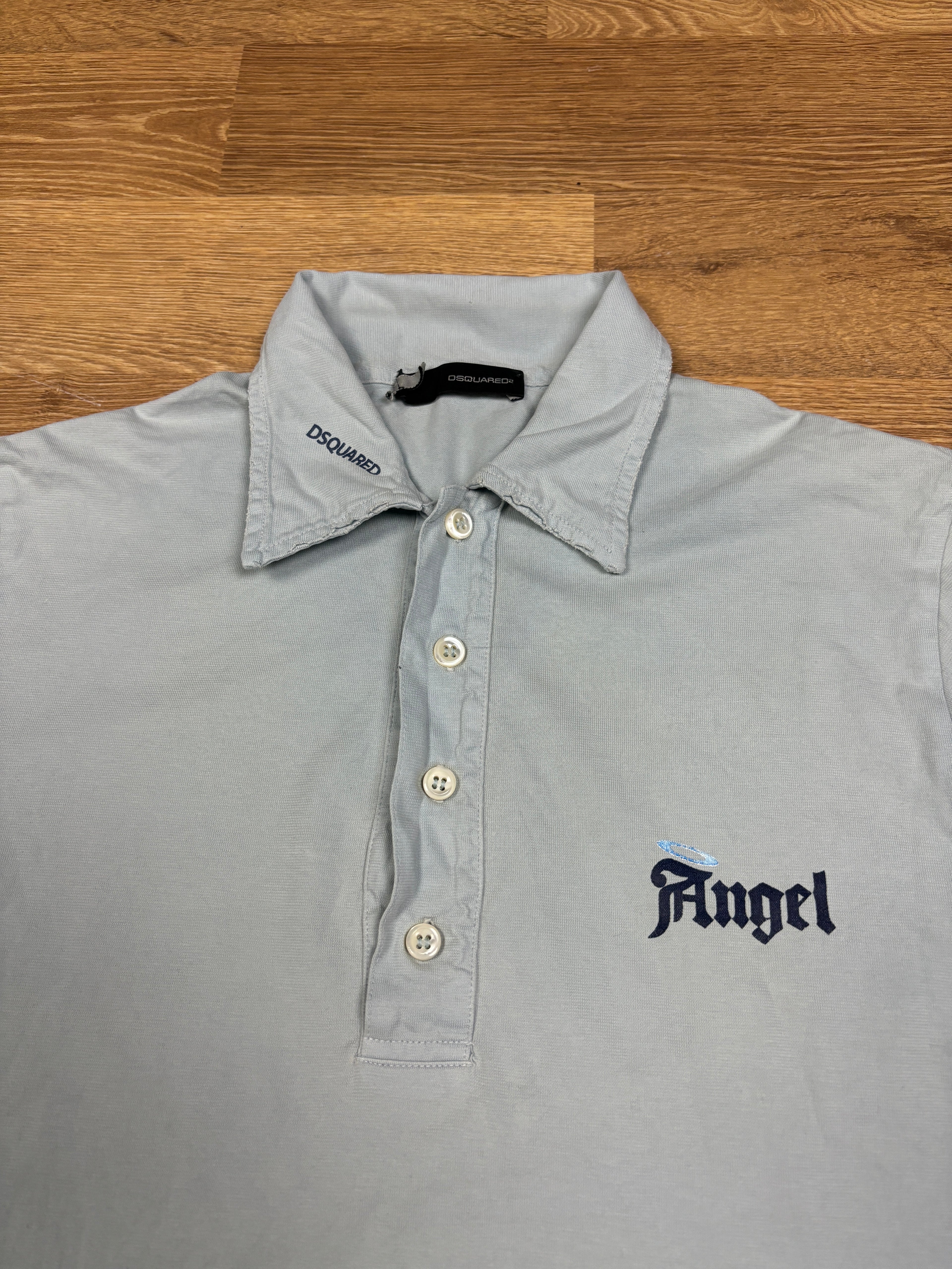 2000s Dsquared2 “Angel” Raw Hem Polo