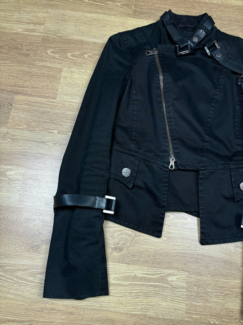 AW2003 Dsquared Runway Leather Harness Bondage Jacket