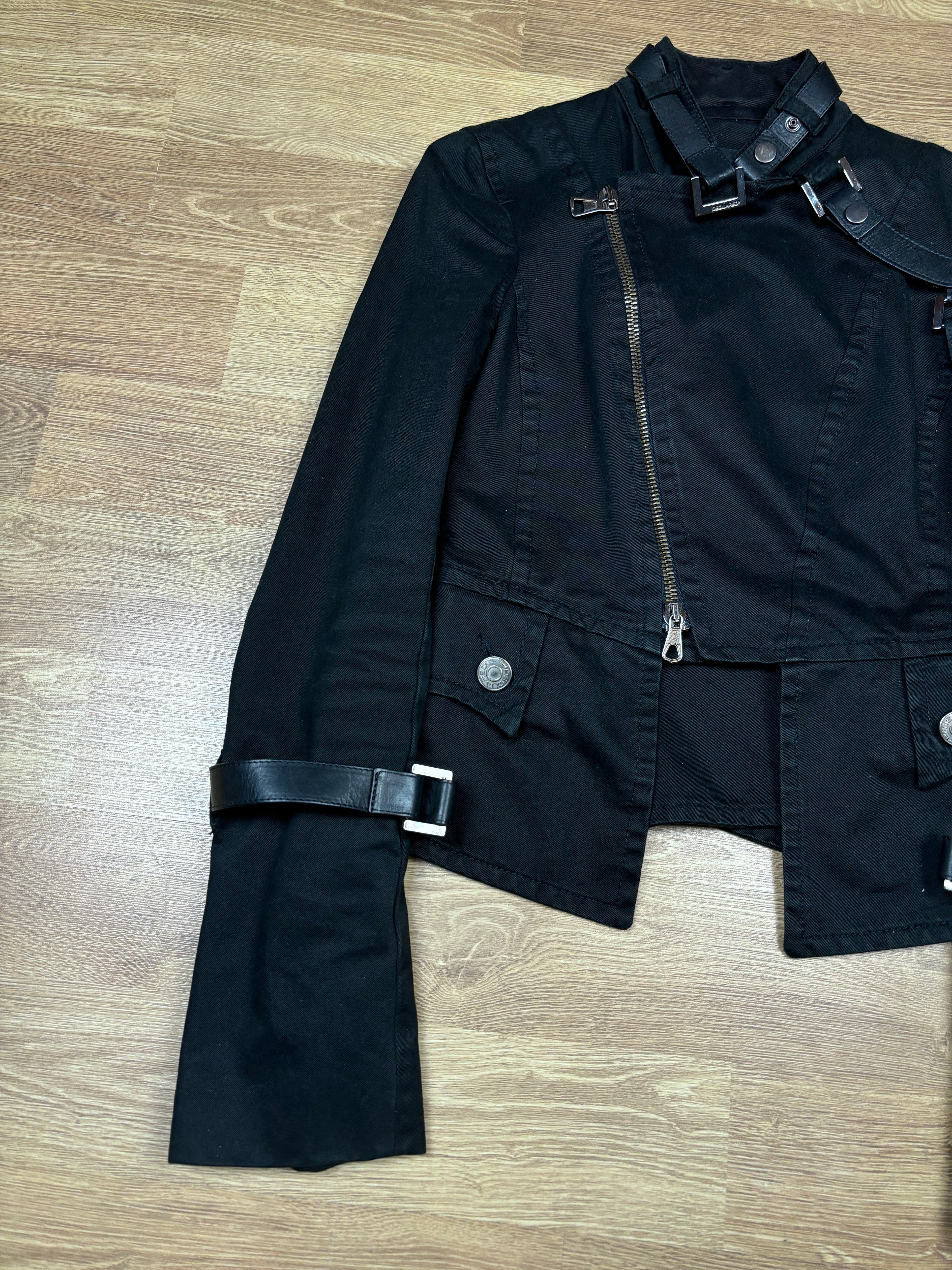 AW2003 Dsquared Runway Leather Harness Bondage Jacket
