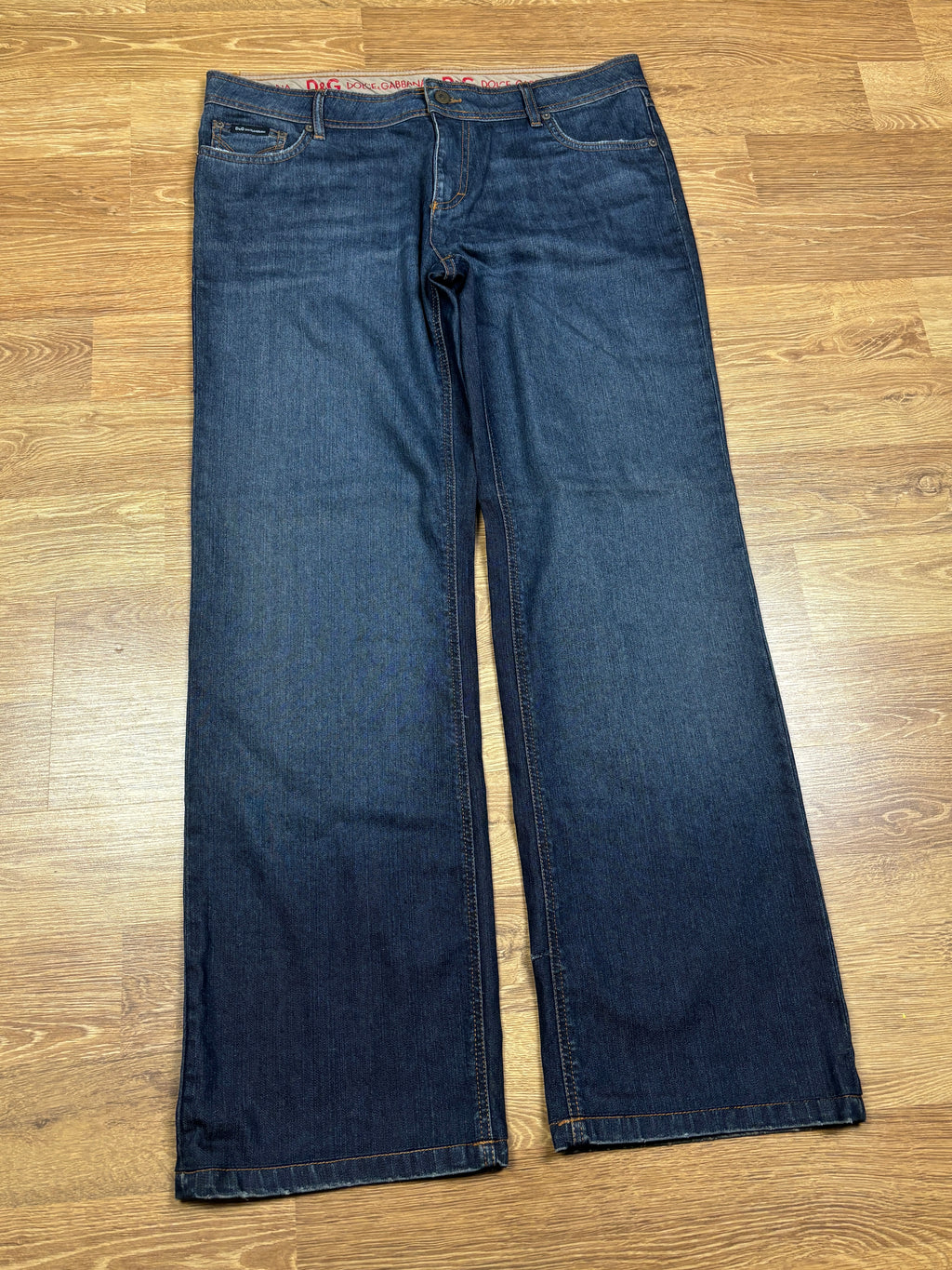 2000s Dolce & Gabbana Washed Wide-Leg Jeans