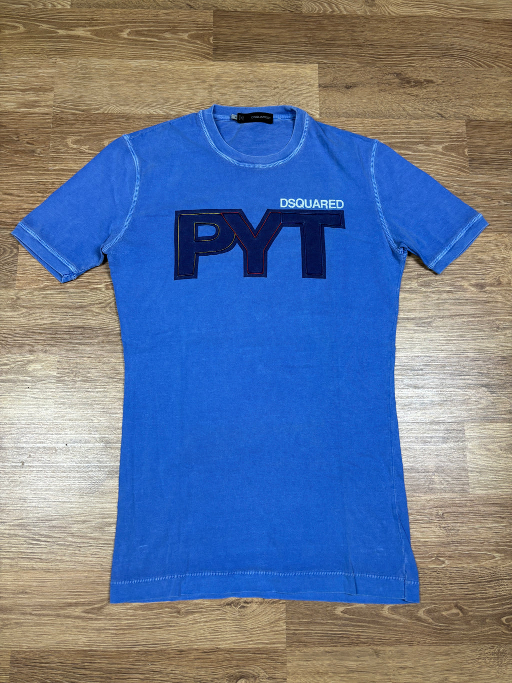 2000s Dsquared2 Blue Graphic T-Shirt