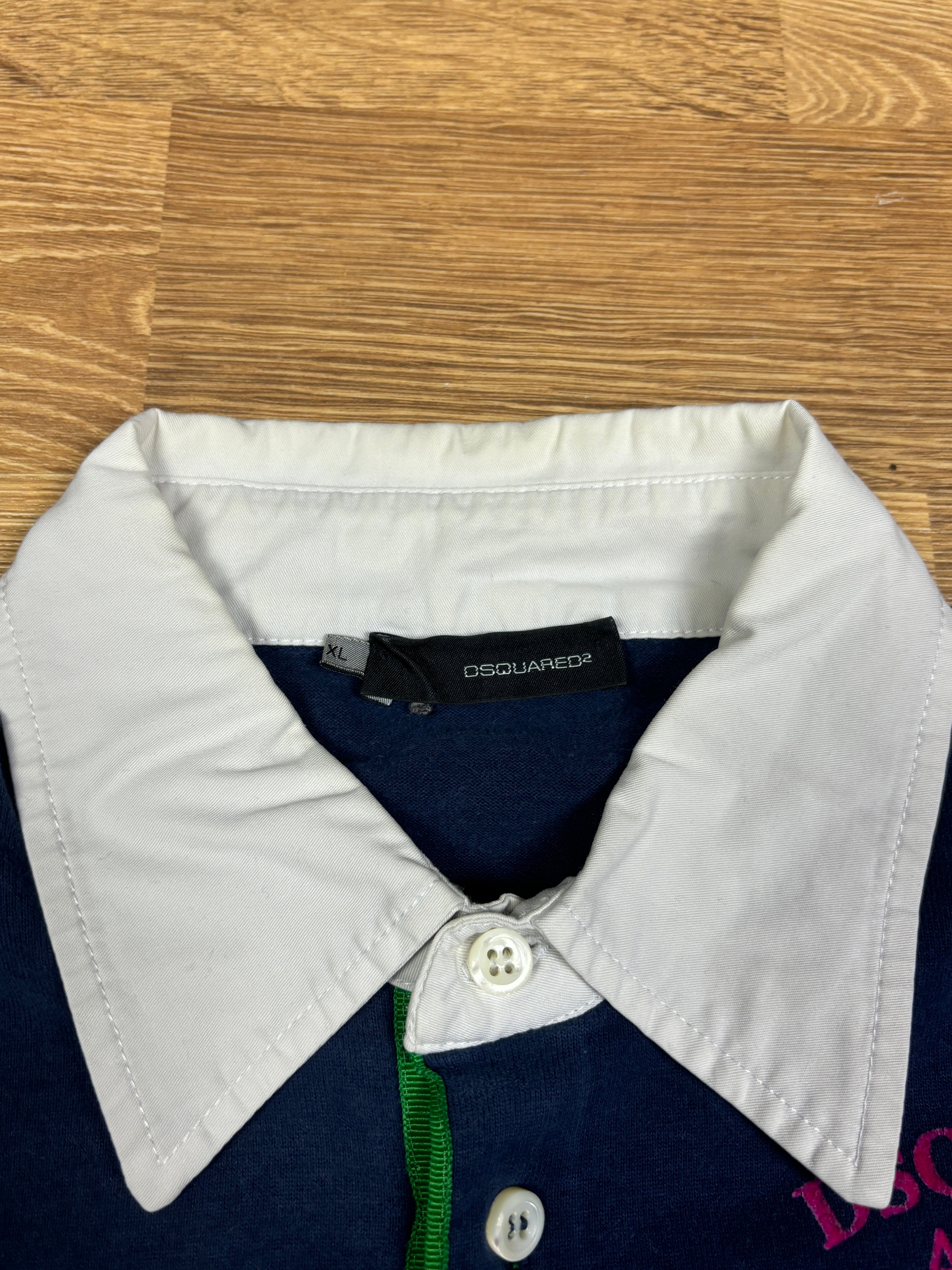 2000s Dsquared2 Crest Long Sleeve Polo