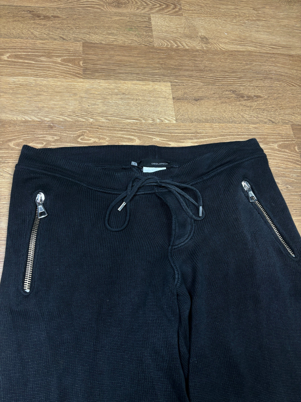 2000s Dsquared2 Wide Leg Knit Sweatpants