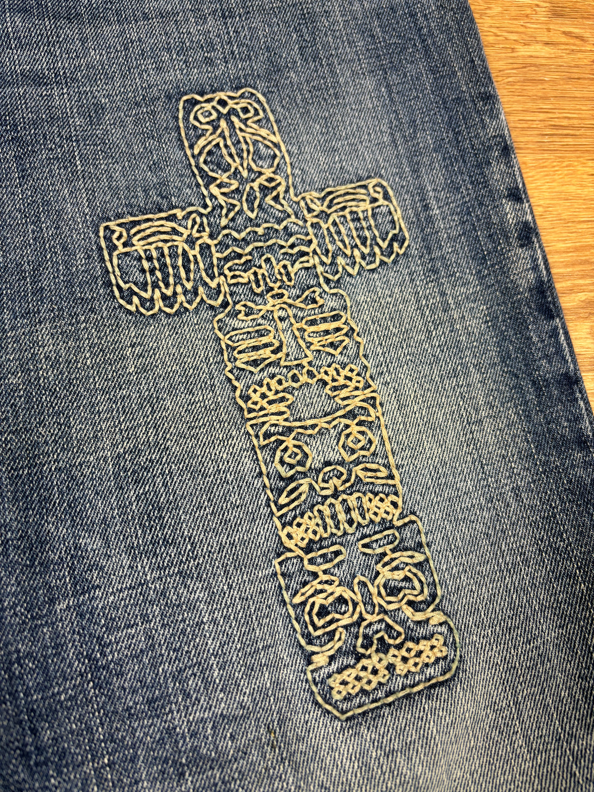 2000s Dsquared2 Embroidered Straight Leg Jeans