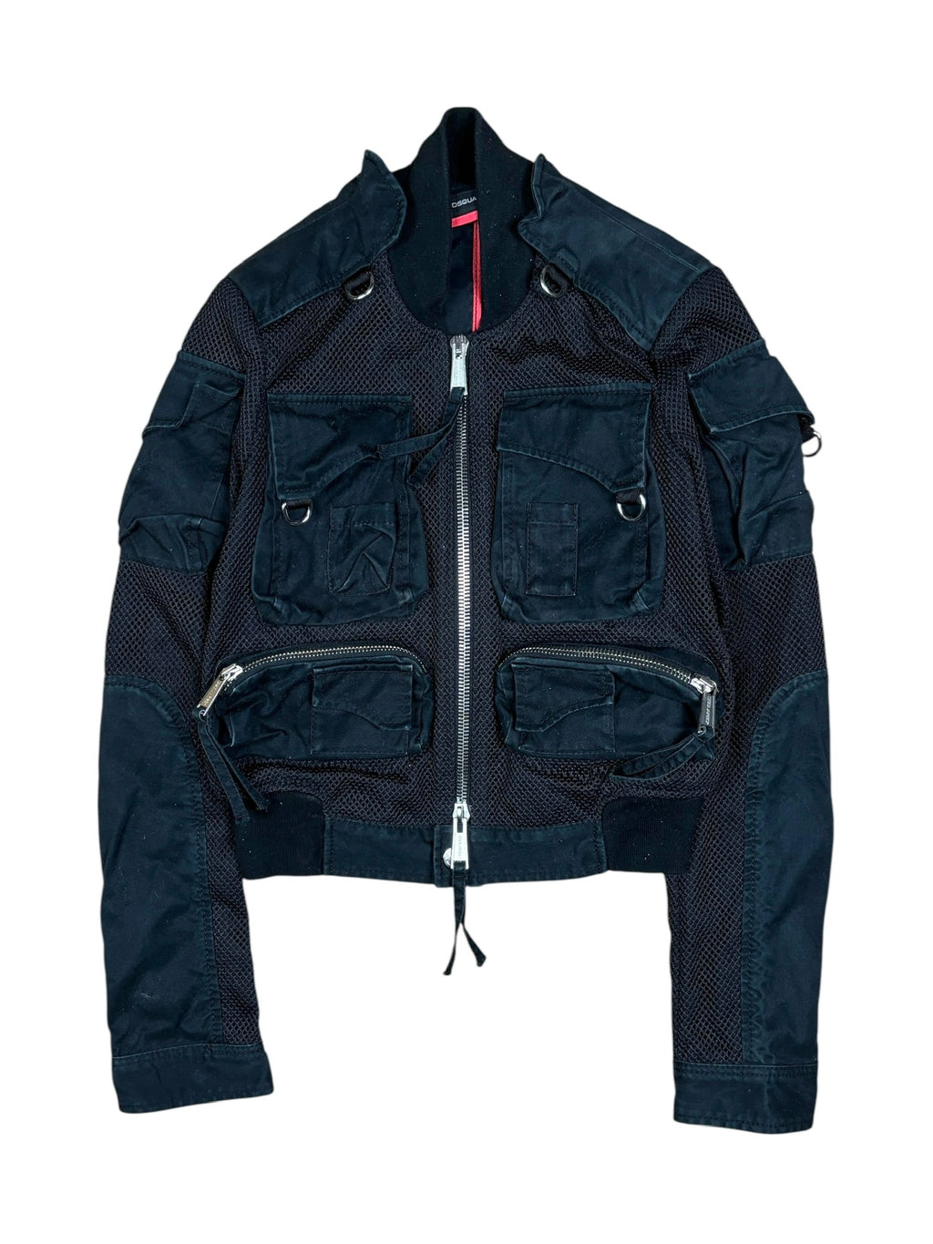 Chaqueta bomber utilitaria de malla táctica Dsquared2 de los 2000