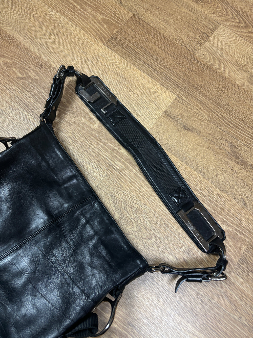 SS2003 Dolce & Gabbana Leather Bondage Shoulder Bag
