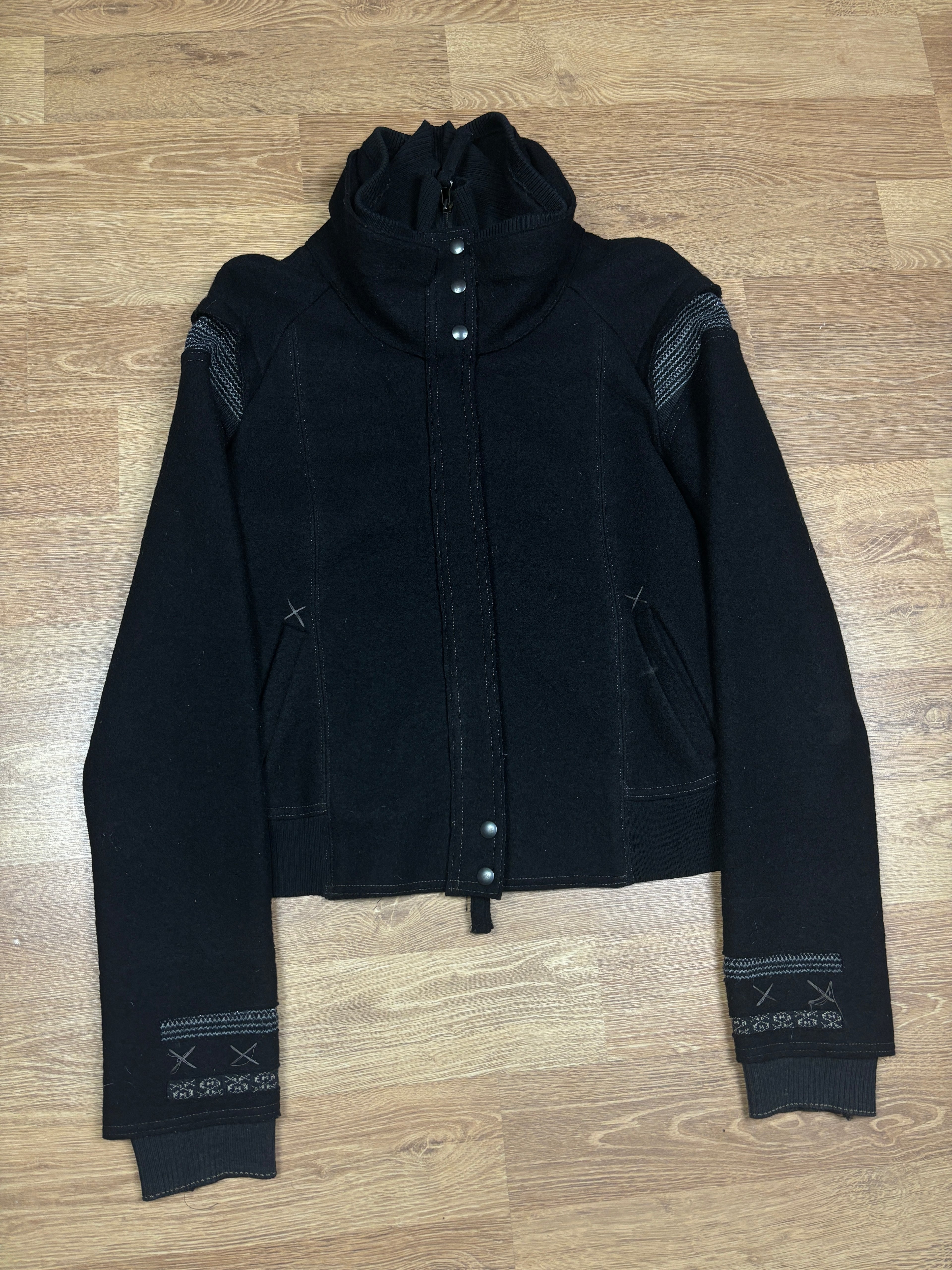 2000s Marithé François Girbaud High Neck Wool Jacket
