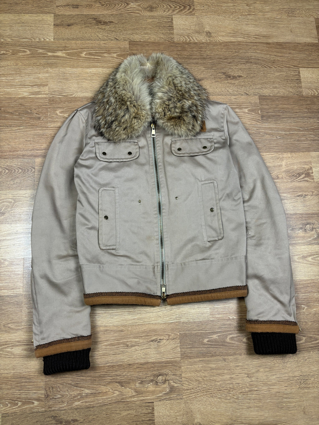Dsquared2 AW2002 Runway Fur Collar Bomber Jacket