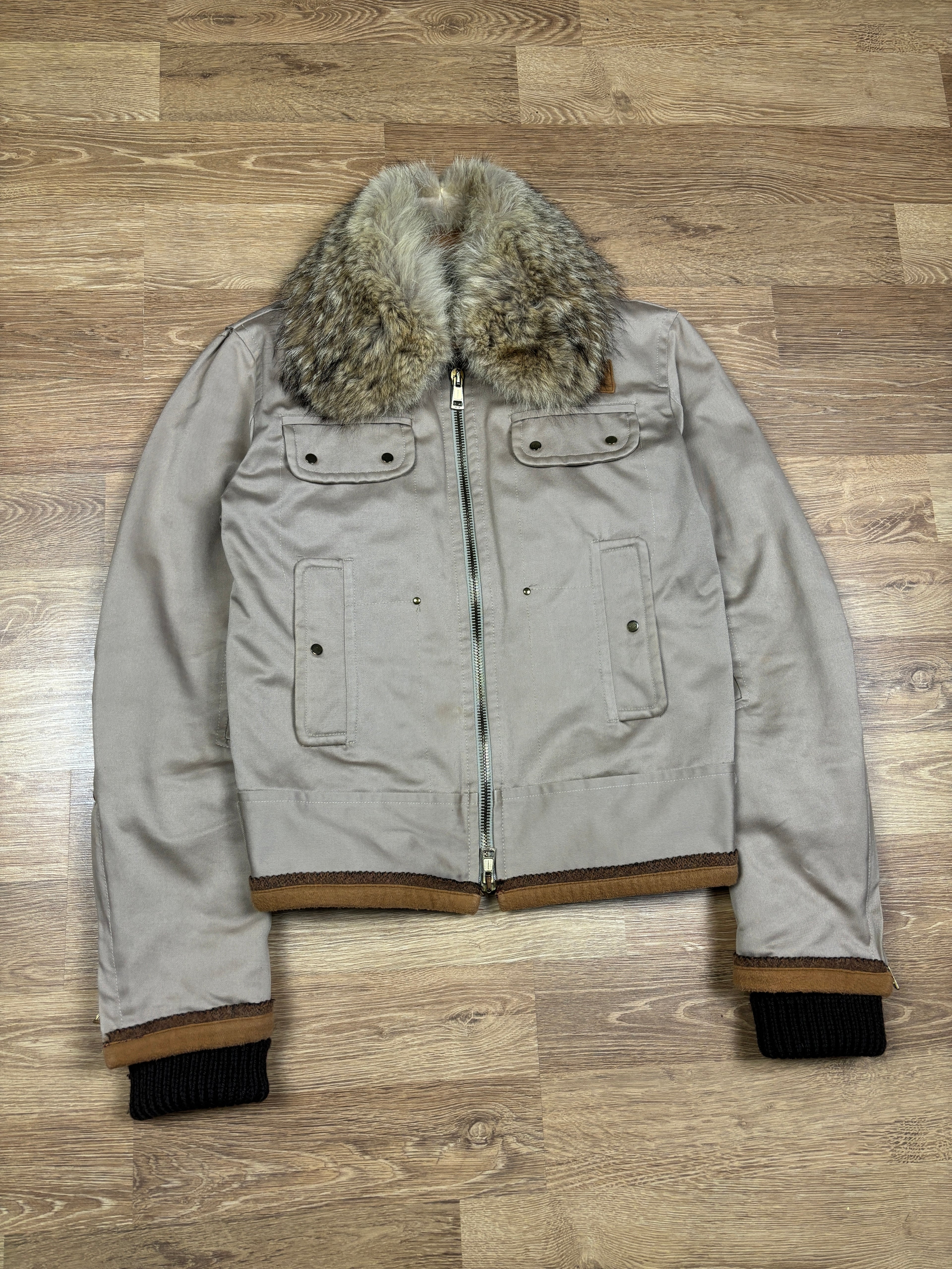 Dsquared2 AW2002 Runway Fur Collar Bomber Jacket