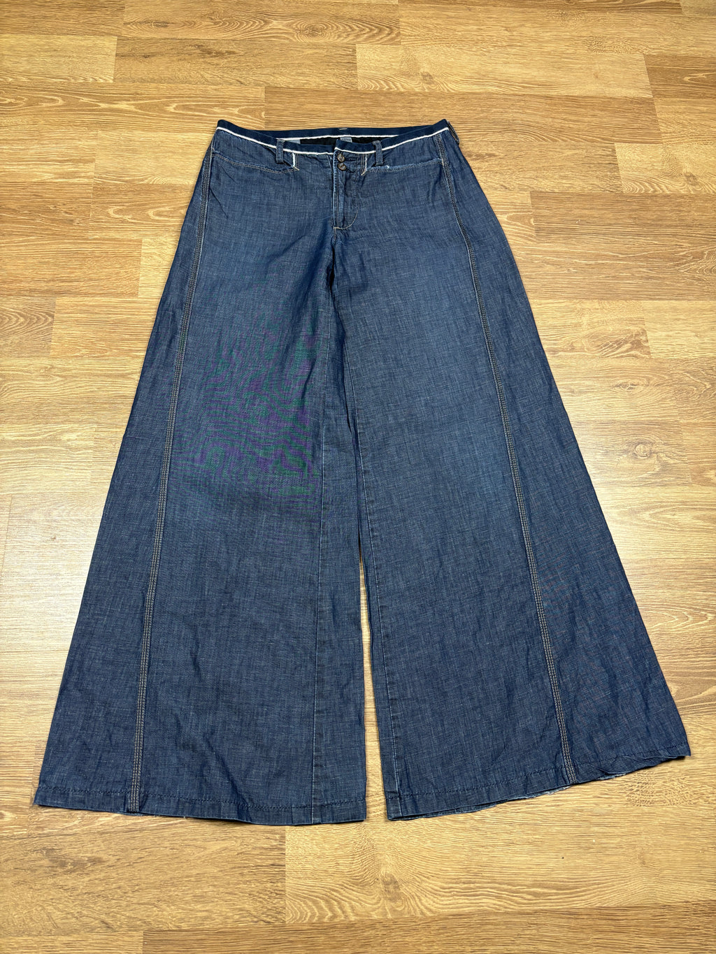 2000s Marithé François Girbaud Wide Leg Denim Trousers