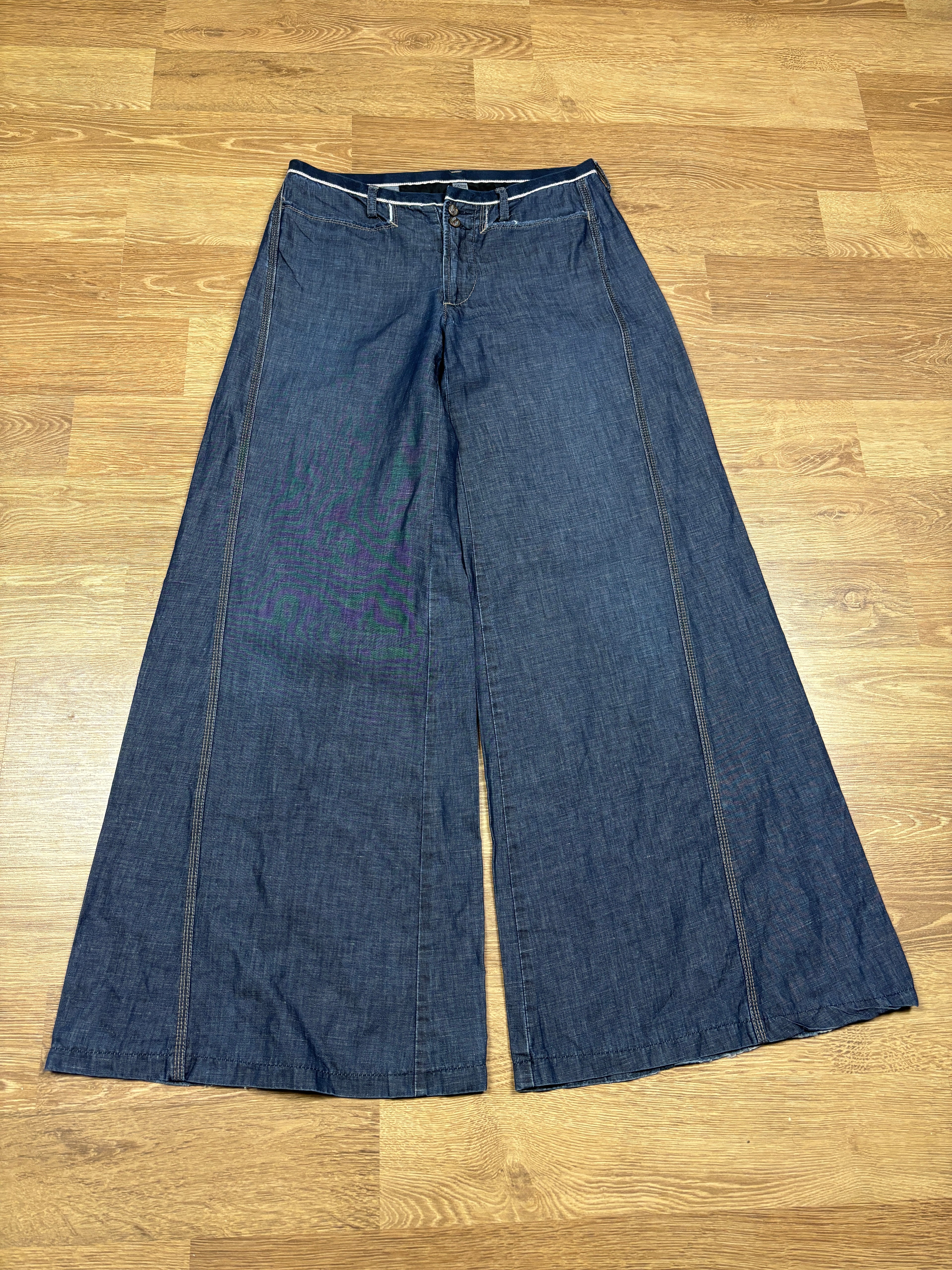 2000s Marithé François Girbaud Wide Leg Denim Trousers