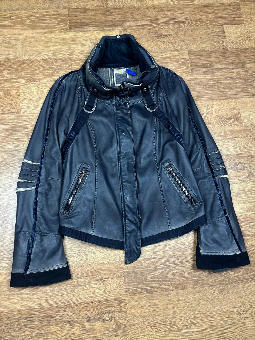2000s Marithé + François Girbaud Lamb Leather Bondage Strap Jacket