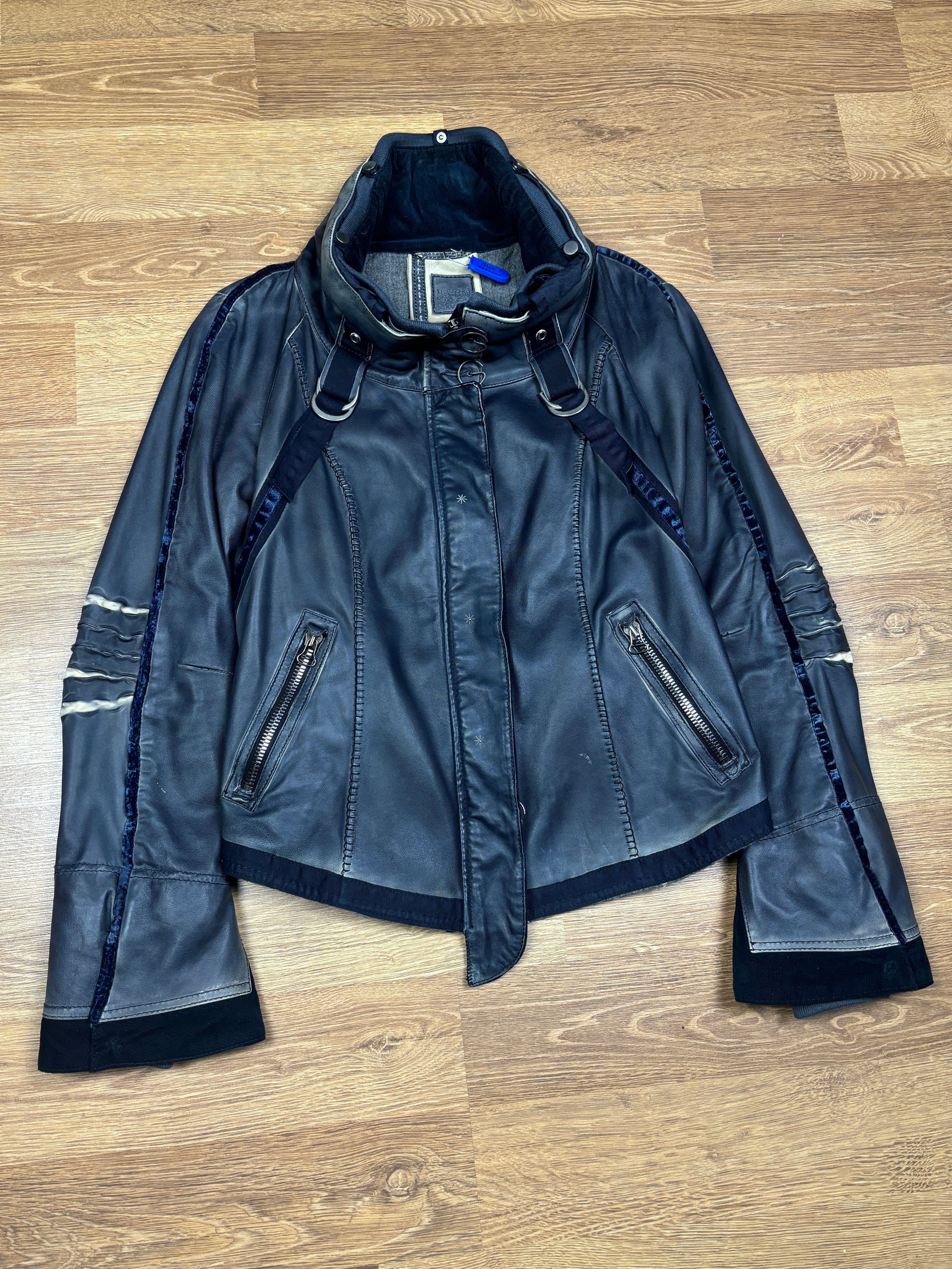 2000s Marithé + François Girbaud Lamb Leather Bondage Strap Jacket
