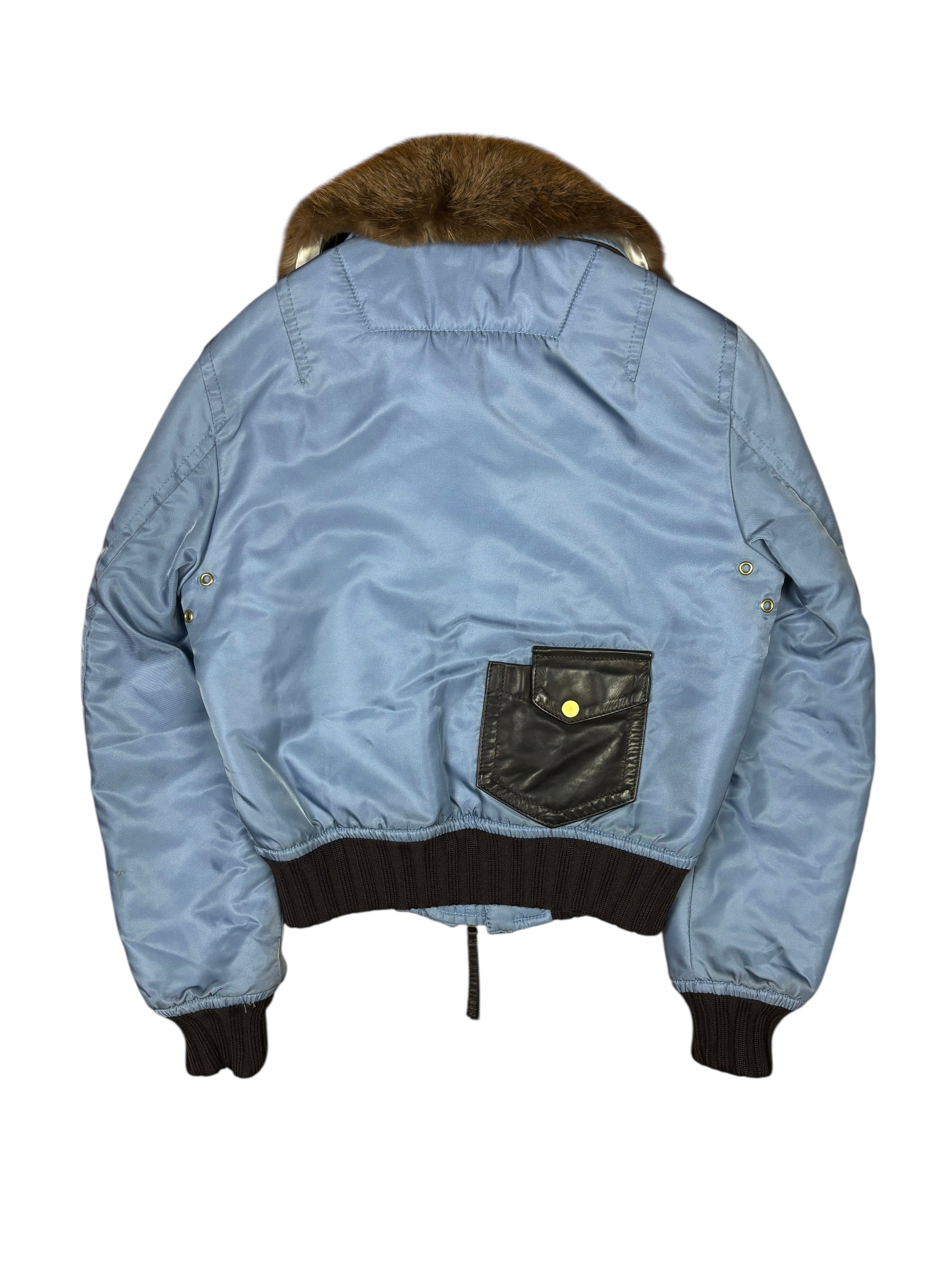 AW2004 Dsquared2 Runway Fur Collar Bomber Jacket