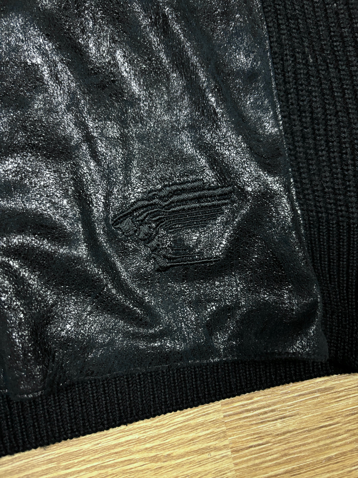 2000s Versace Sport Black Zip Knit