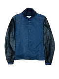 Chaqueta Varsity Gucci Algodón Azul Marino y Manga de Cuero SS2010