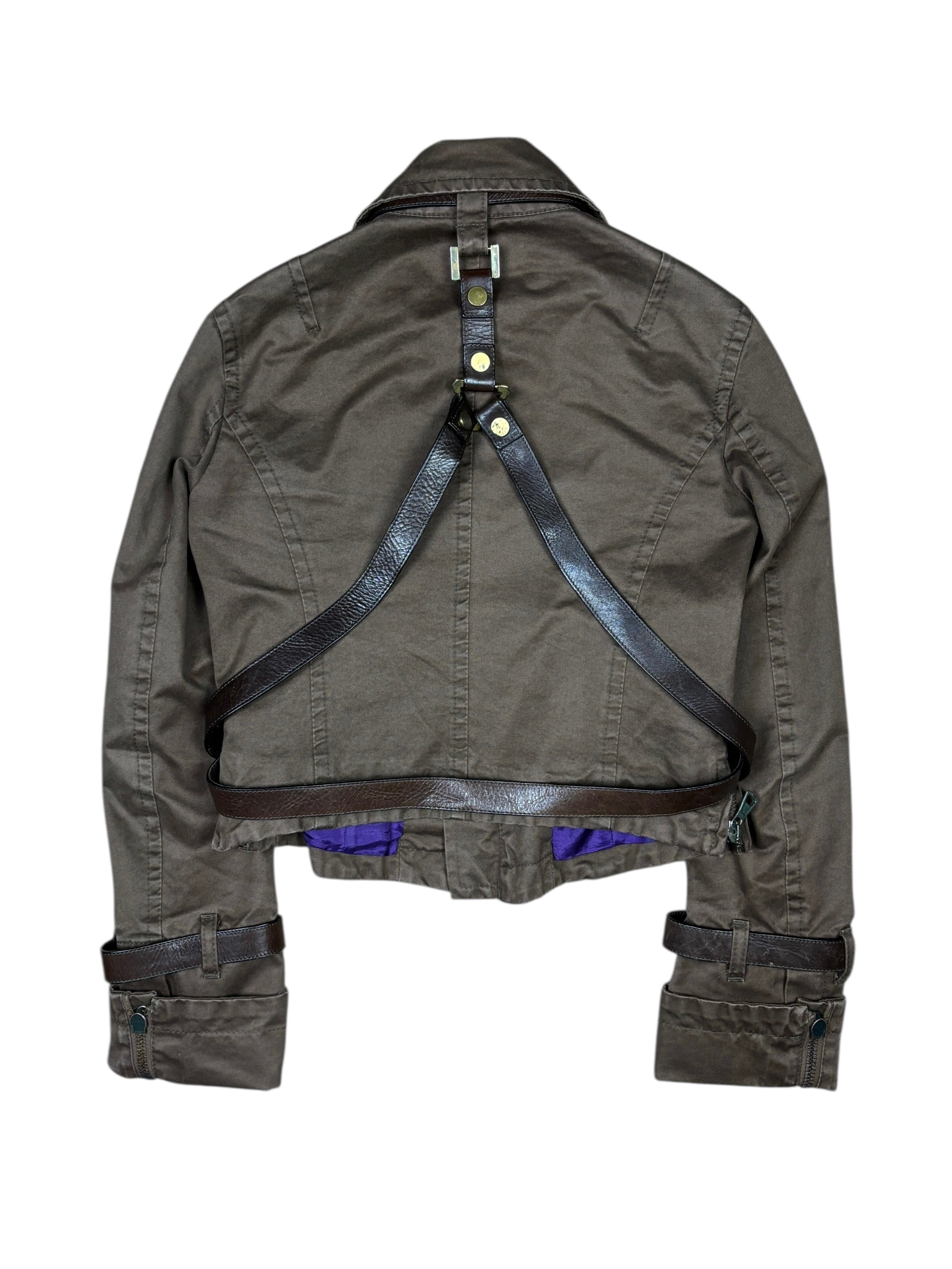Dsquared2 AW2003 Leather Harness Bondage Jacket