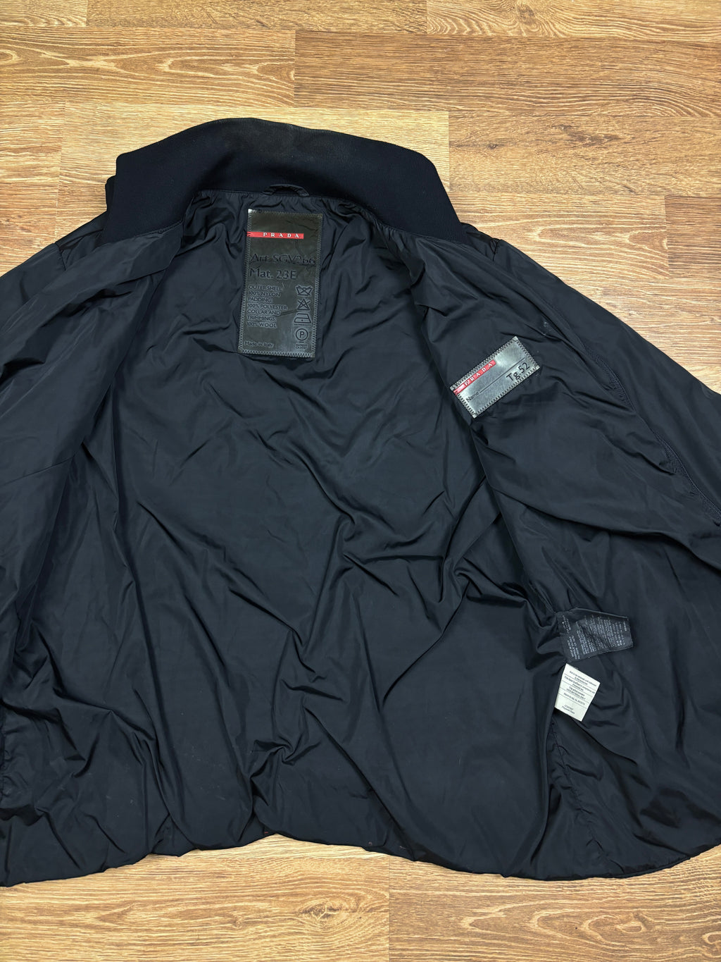 2000s Prada Linea Rossa Black Nylon Jacket