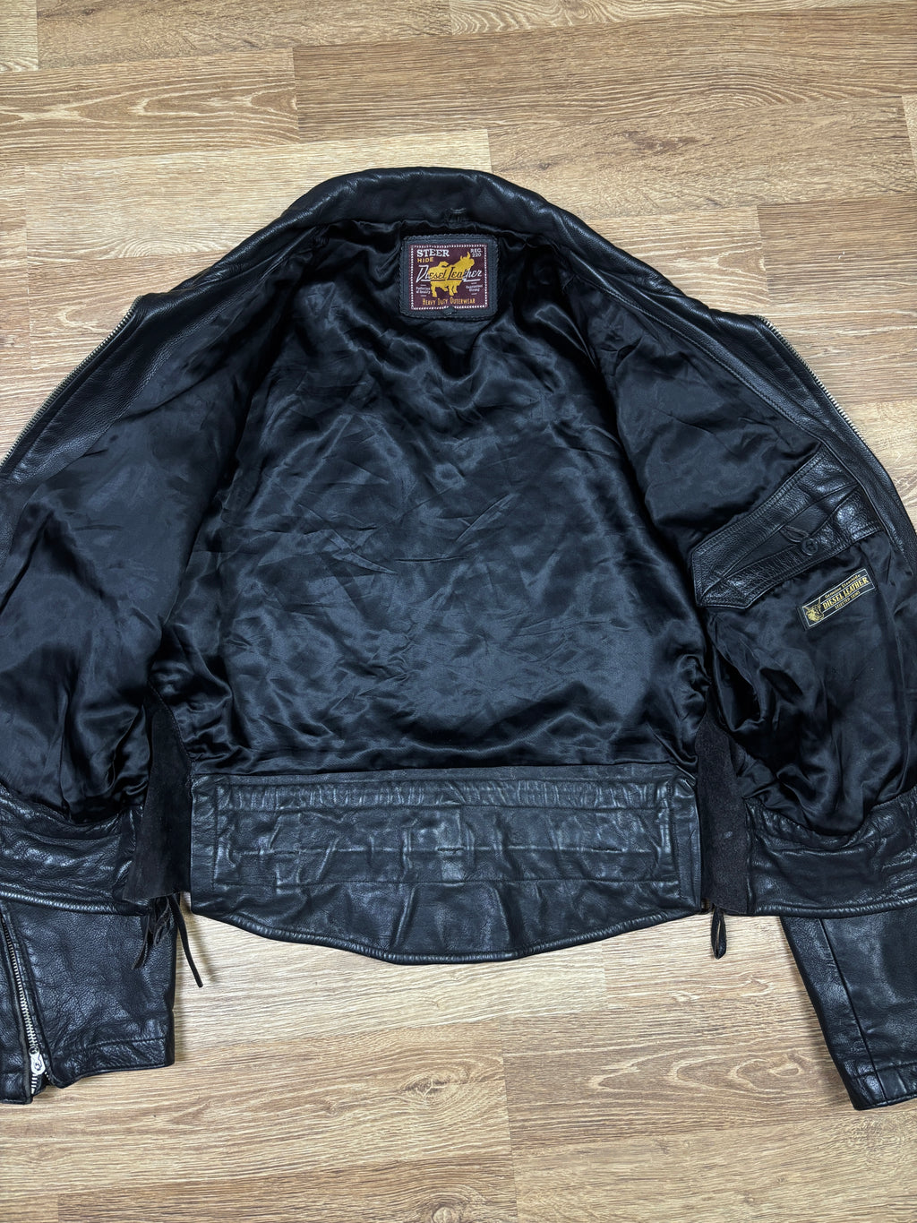 Chaqueta de cuero resistente de piel de vacuno Diesel vintage