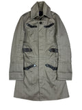 2000s Dsquared2 Trench Coat with Leather Belt Details