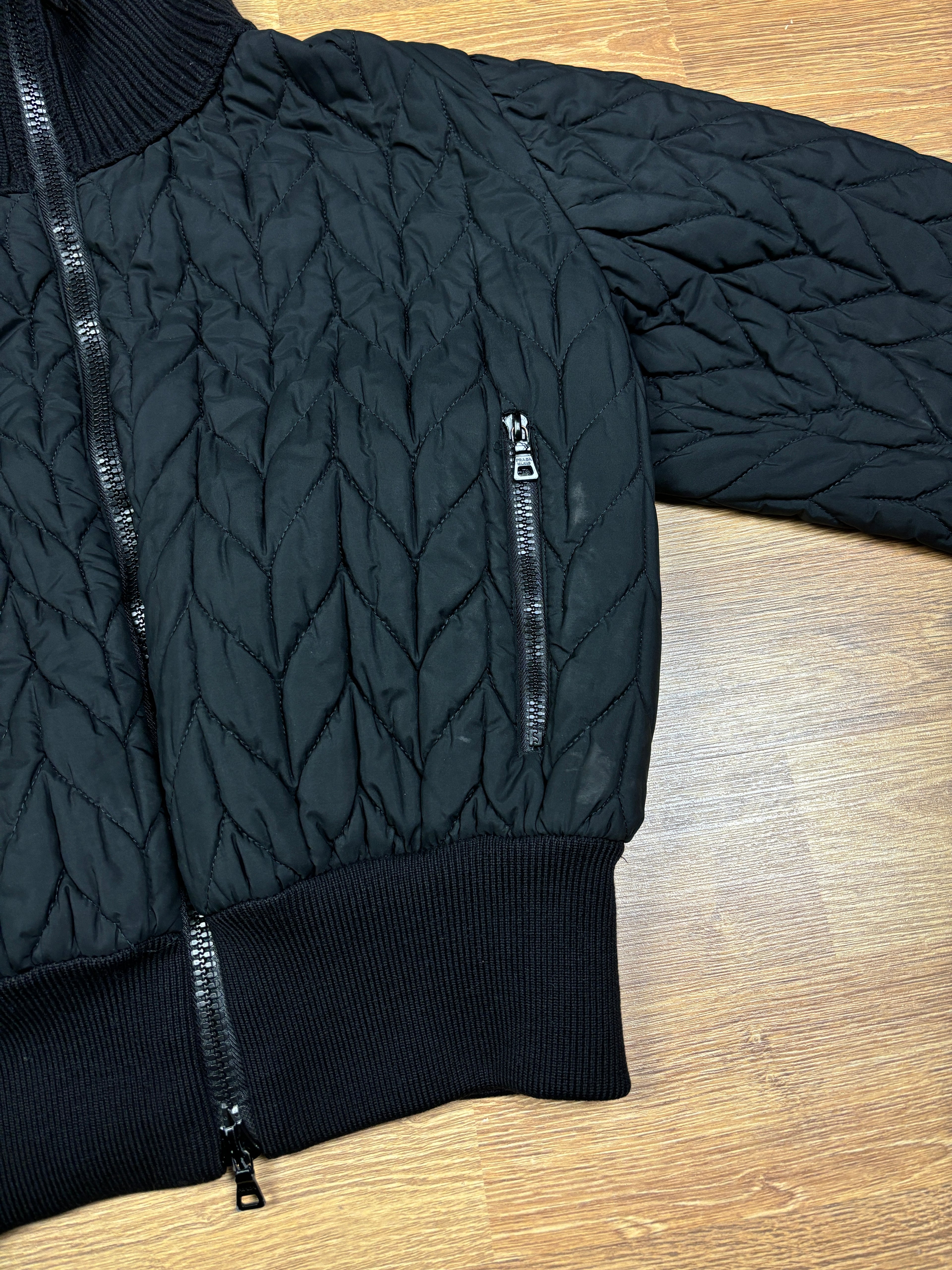 2000s Prada Quilted Bomber Jacket