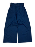 1980s Marithé François Girbaud Navy Belted Wide-Leg Pants