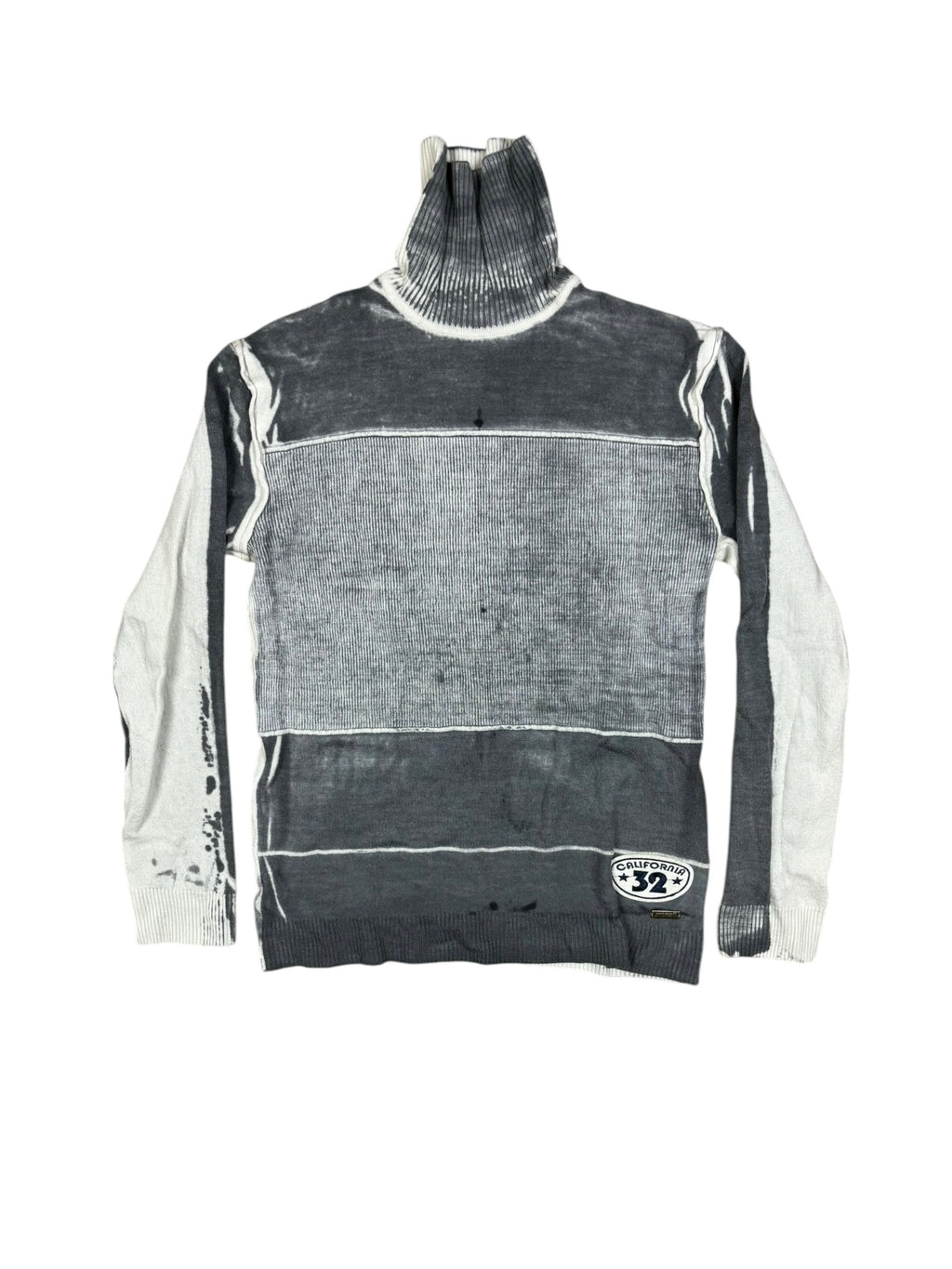 2000s Just Cavalli Faded Panel Turtleneck