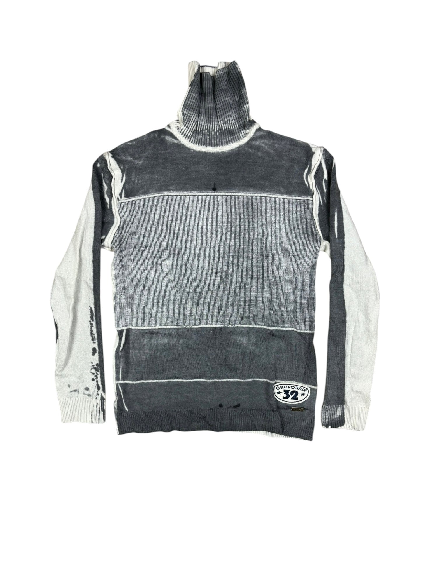 2000s Just Cavalli Faded Panel Turtleneck