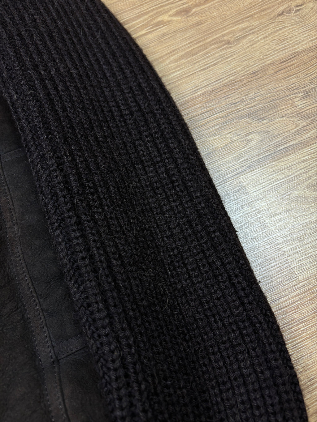 Gucci Shearling Leather & Alpaca Knit Jacket
