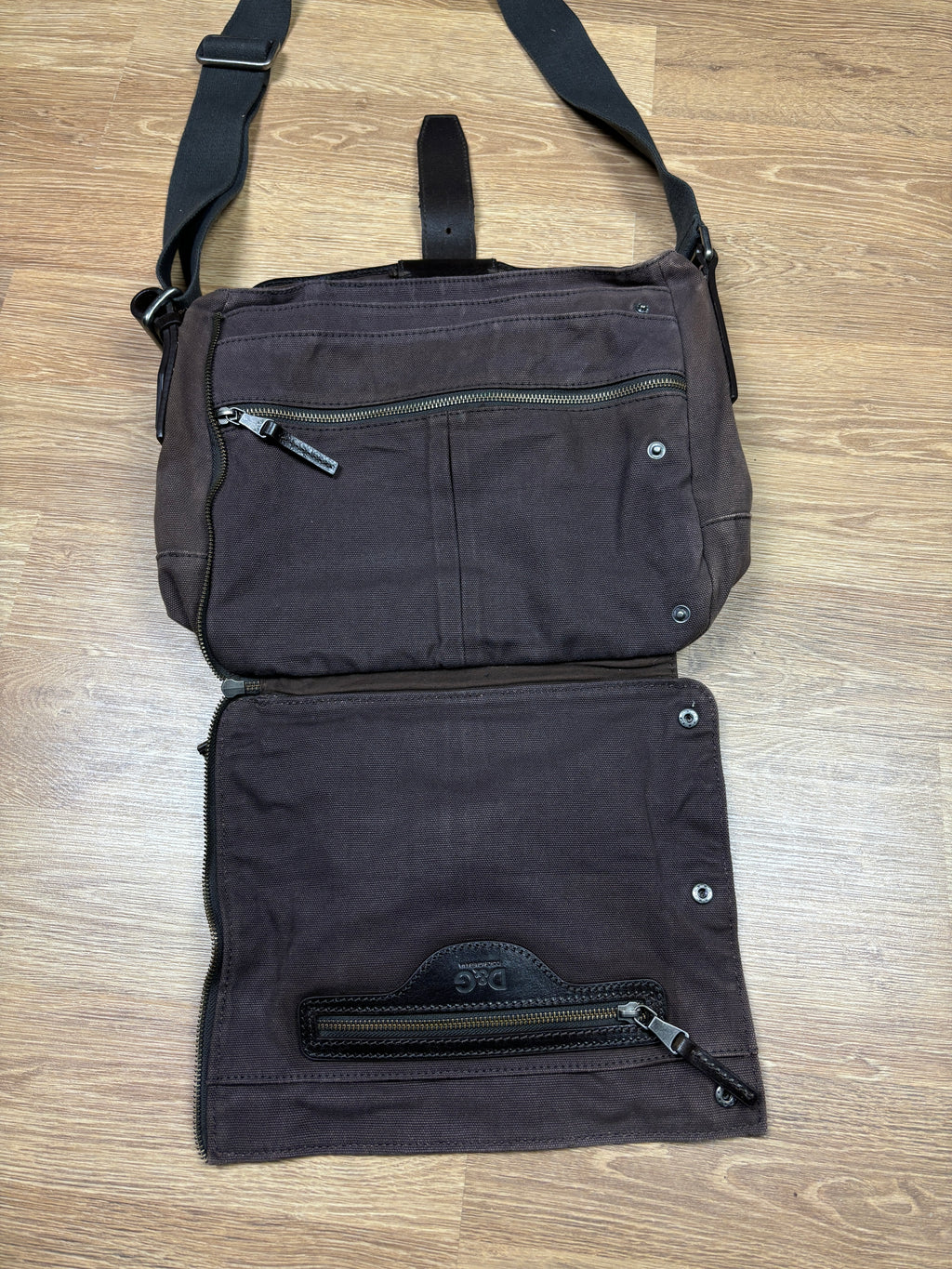 Dolce & Gabbana Brown Canvas Messenger Bag