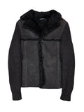 Gucci Shearling Leather & Alpaca Knit Jacket
