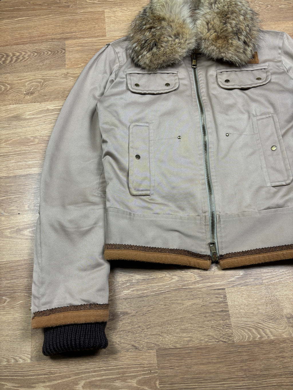Dsquared2 AW2002 Runway Fur Collar Bomber Jacket