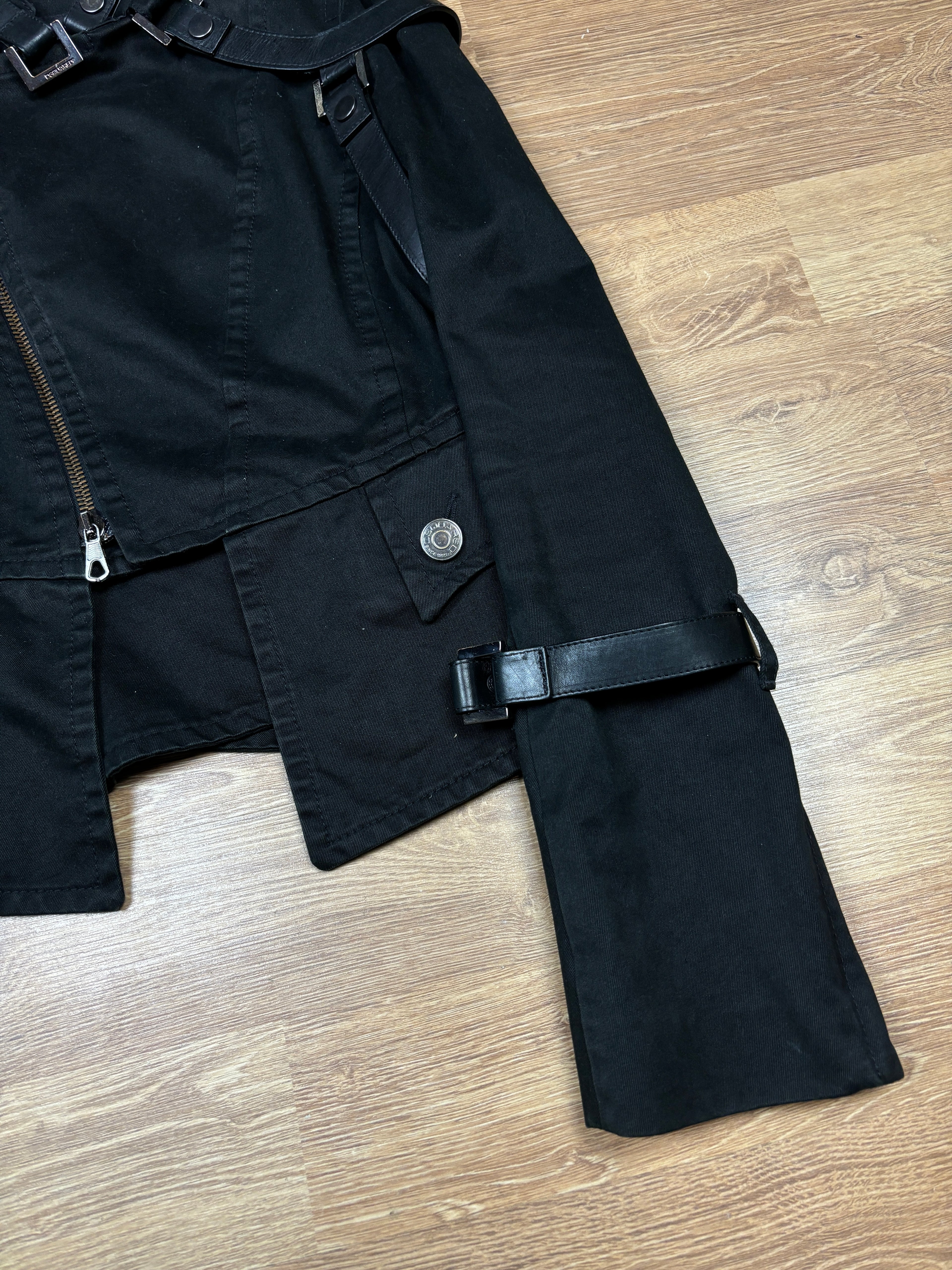 AW2003 Dsquared Runway Leather Harness Bondage Jacket