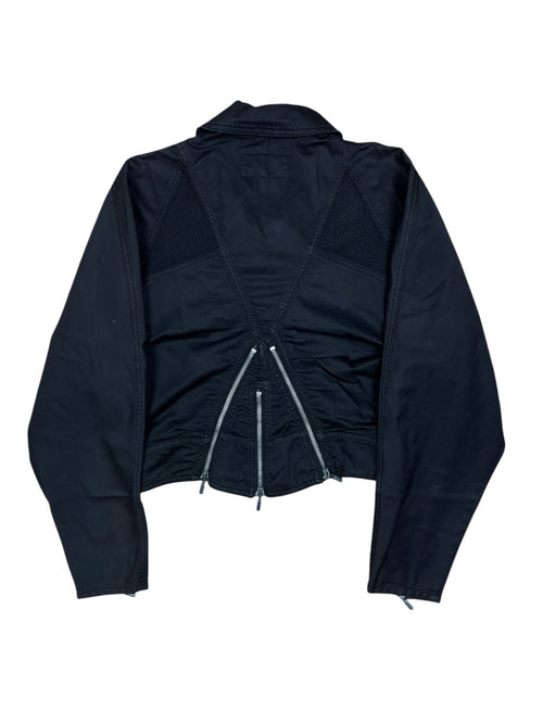 2000s Armani Jeans Cropped Multi Zip Jacket