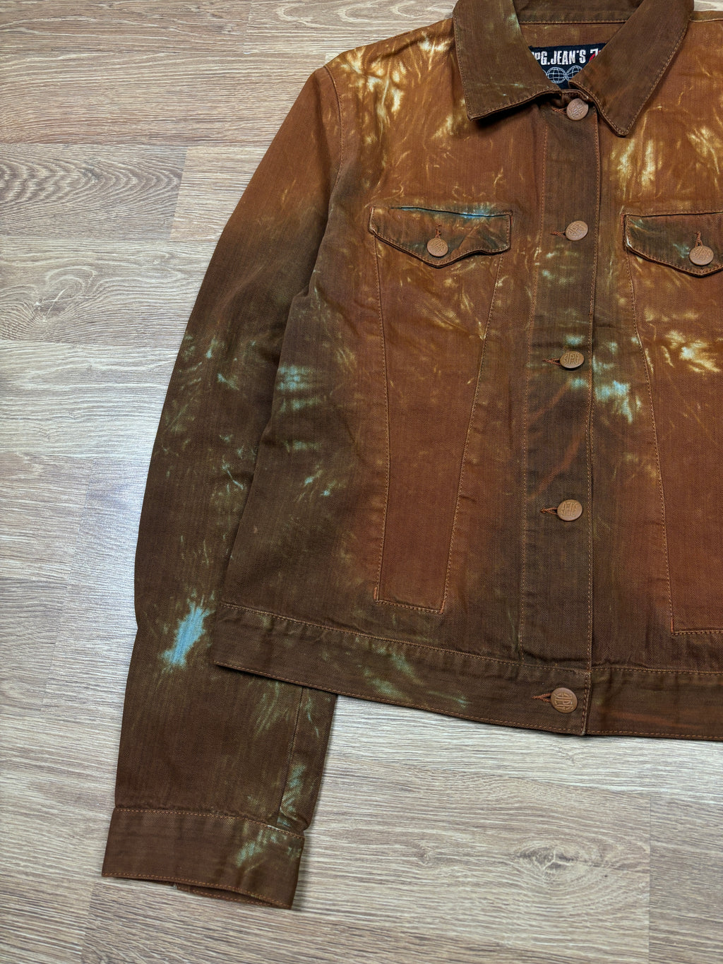 2000s Jean Paul Gaultier Flame Dyed Denim Jacket