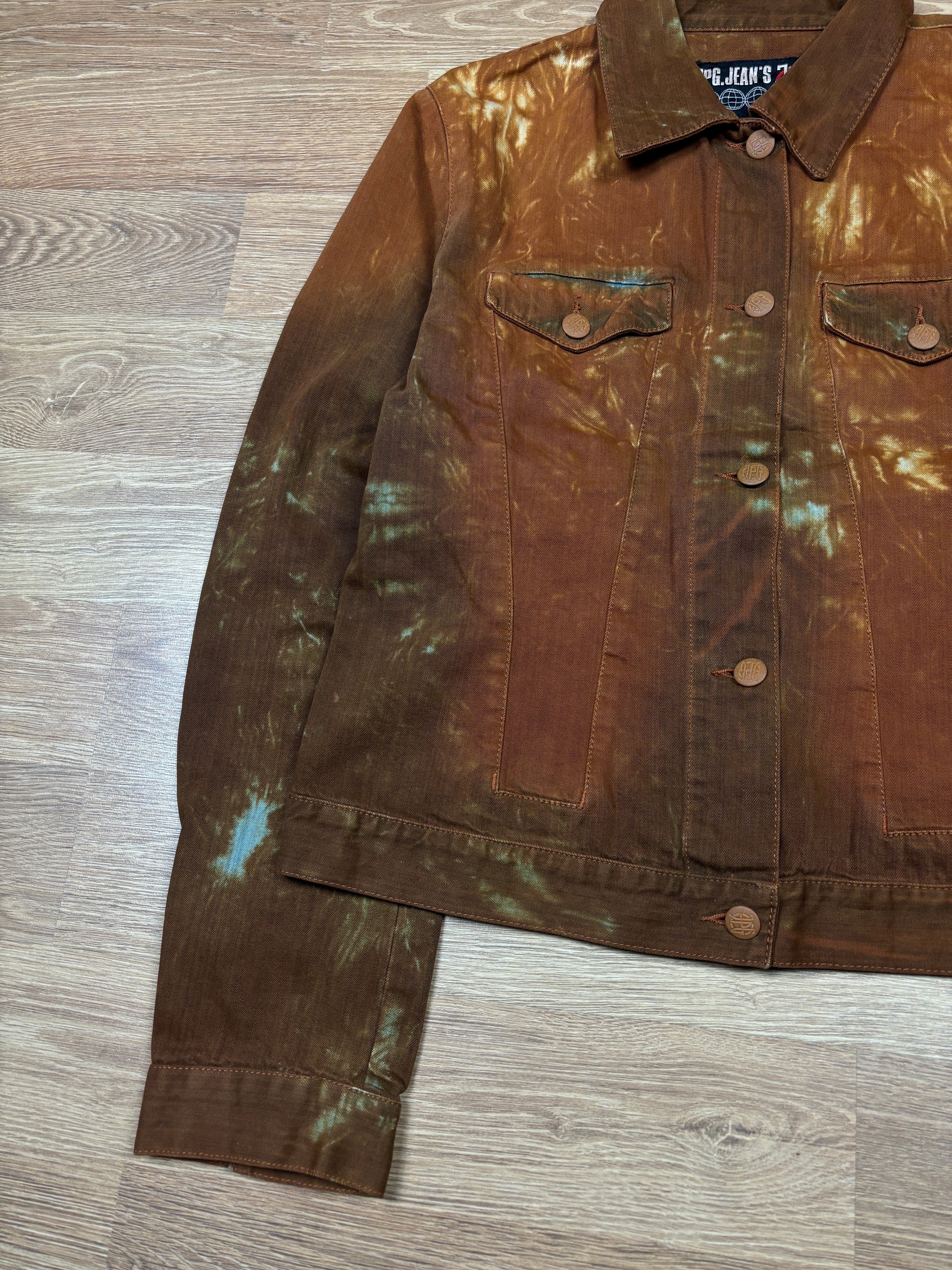 2000s Jean Paul Gaultier Flame Dyed Denim Jacket