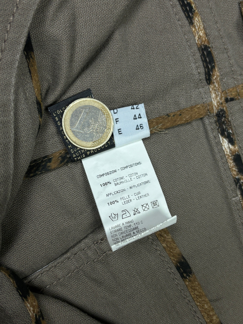 2000s Roberto Cavalli Class Leather Trim Cargo Pants