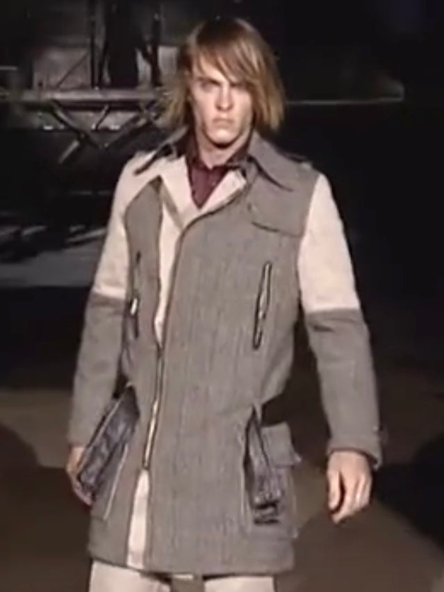 Dsquared2 AW2002 Runway Harris Tweed Wool Coat