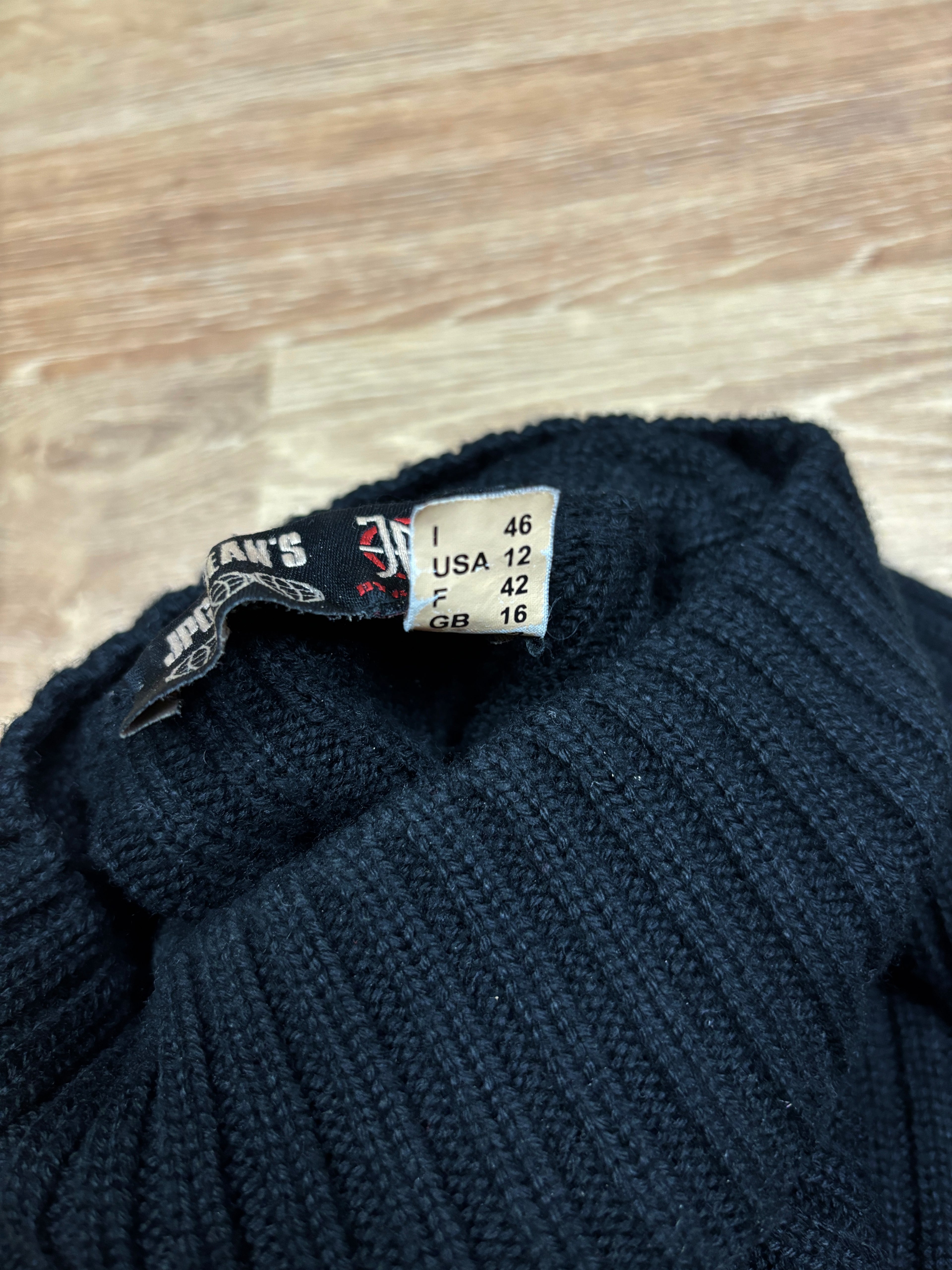 2000s Jean Paul Gaultier Cropped Ribbed Turtleneck Knit