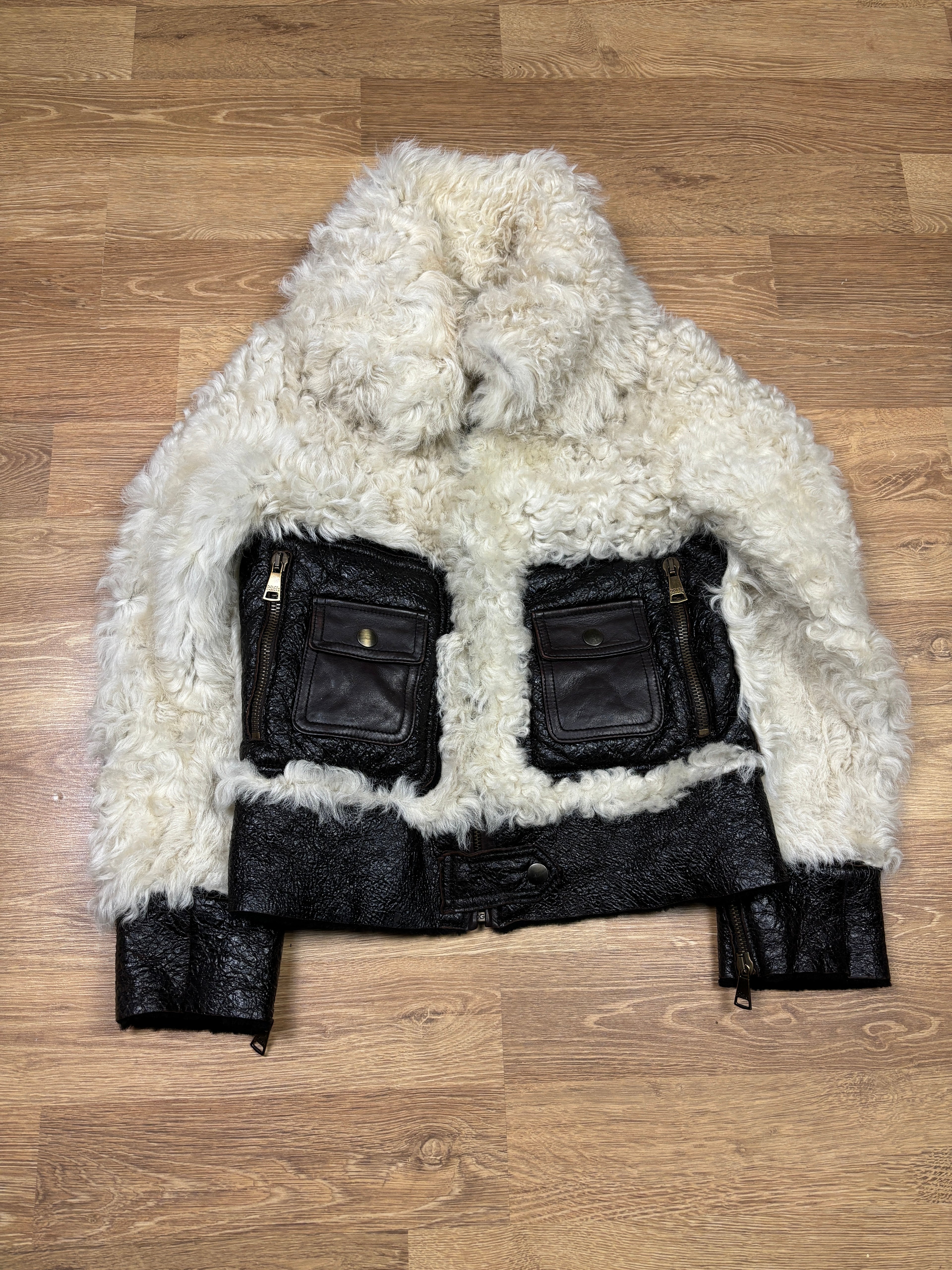 Dolce & Gabbana Lamb Leather Shearling Jacket