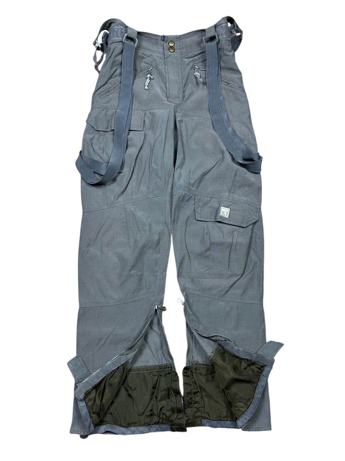 2000s Marithé François Girbaud Grey Bondage Cargo Pants