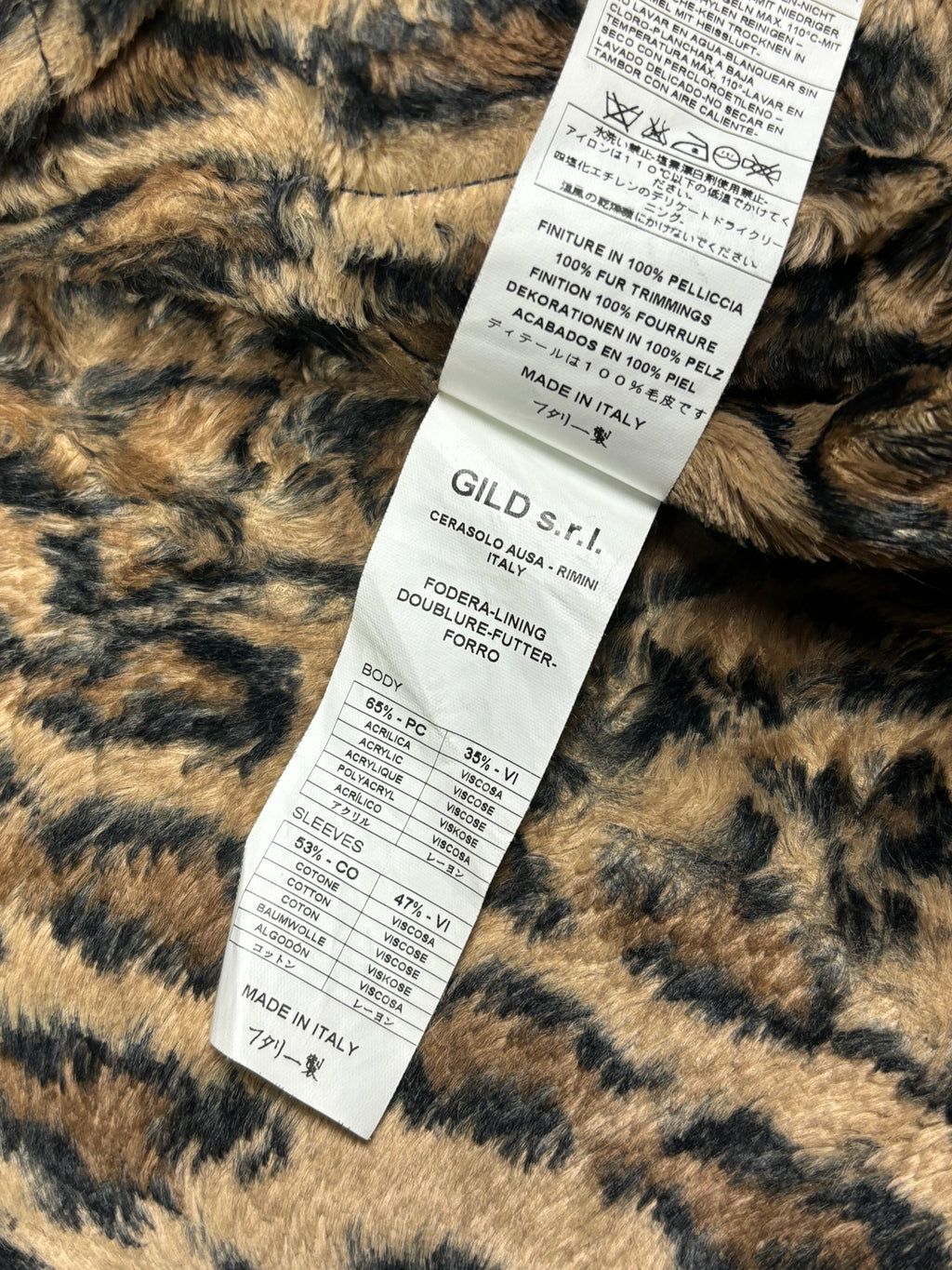 Andrew Mackenzie Fur Collar Leopard Lined Jacket