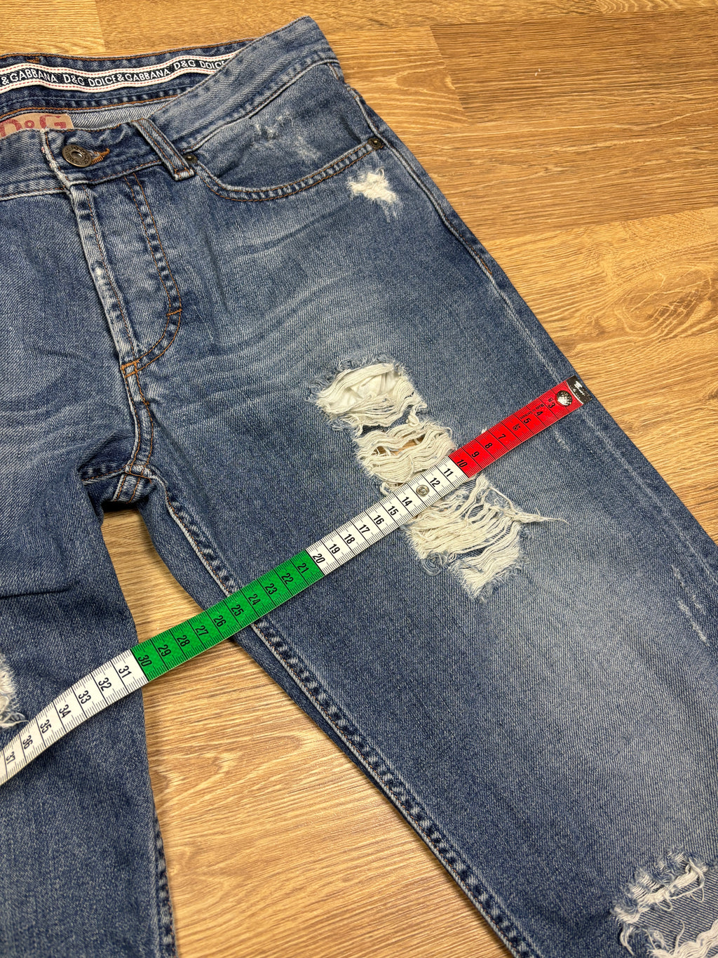 2000s Dolce & Gabbana Distressed Denim Jeans
