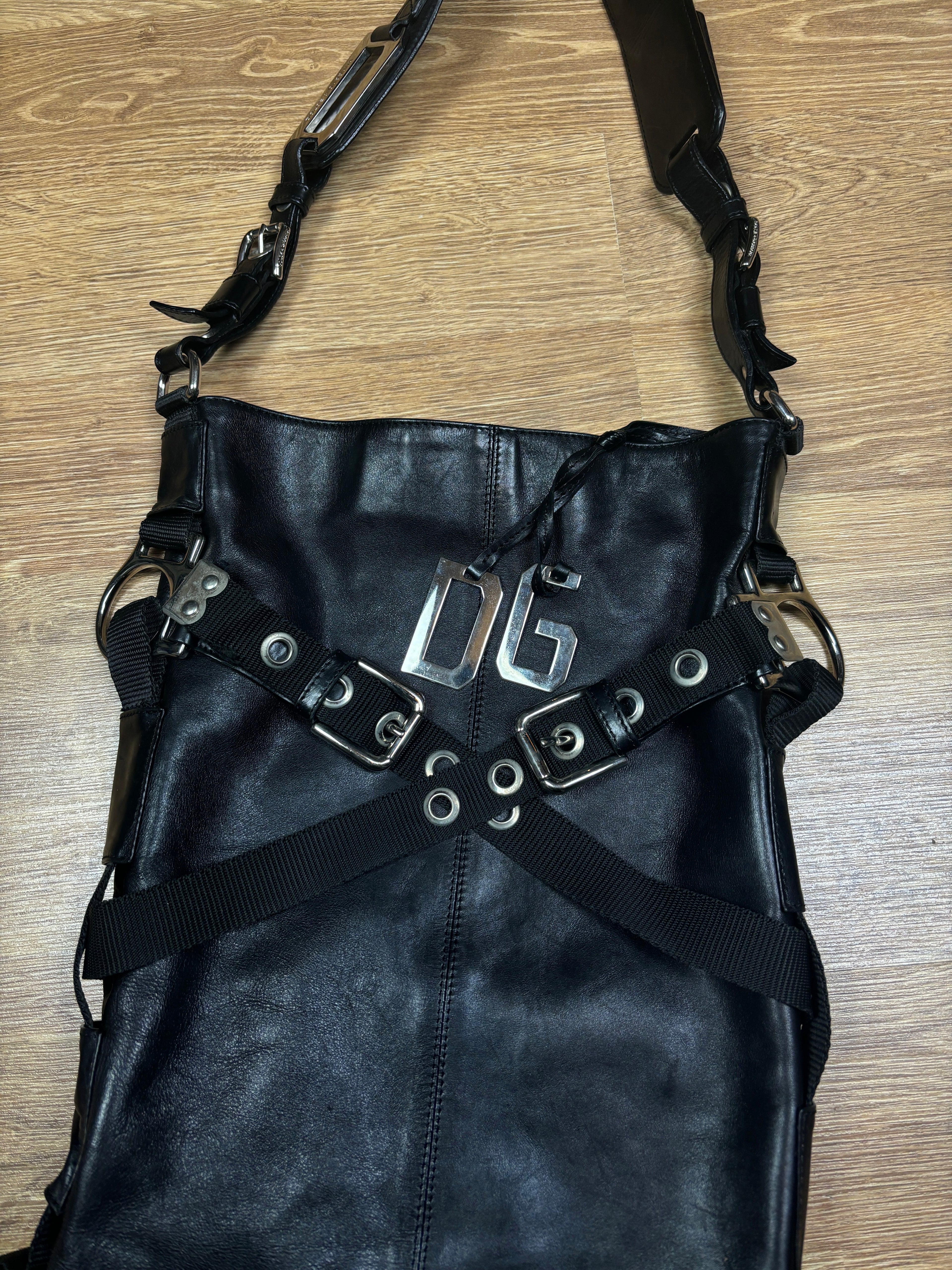 SS2003 Dolce & Gabbana Leather Bondage Shoulder Bag