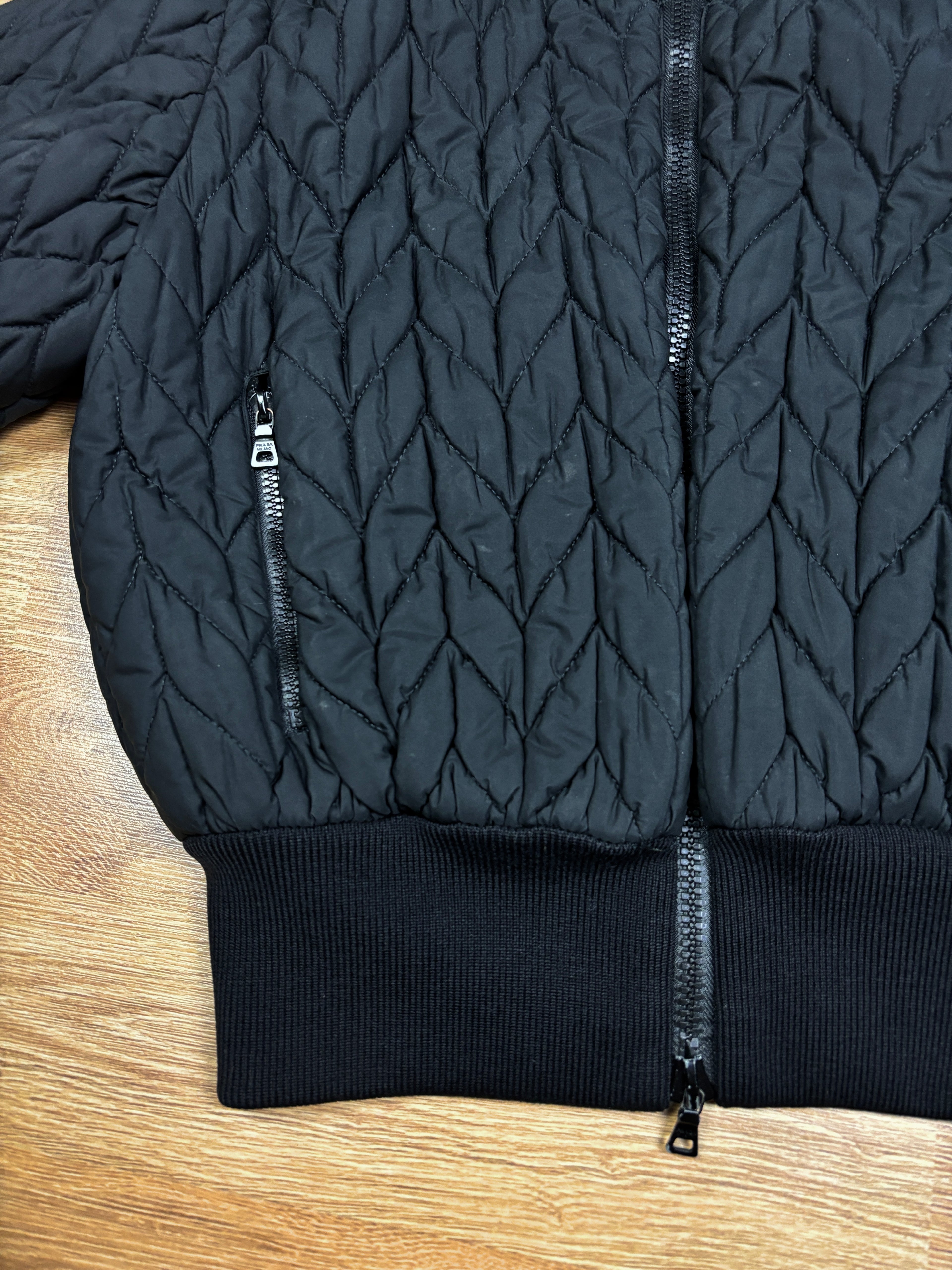 2000s Prada Quilted Bomber Jacket
