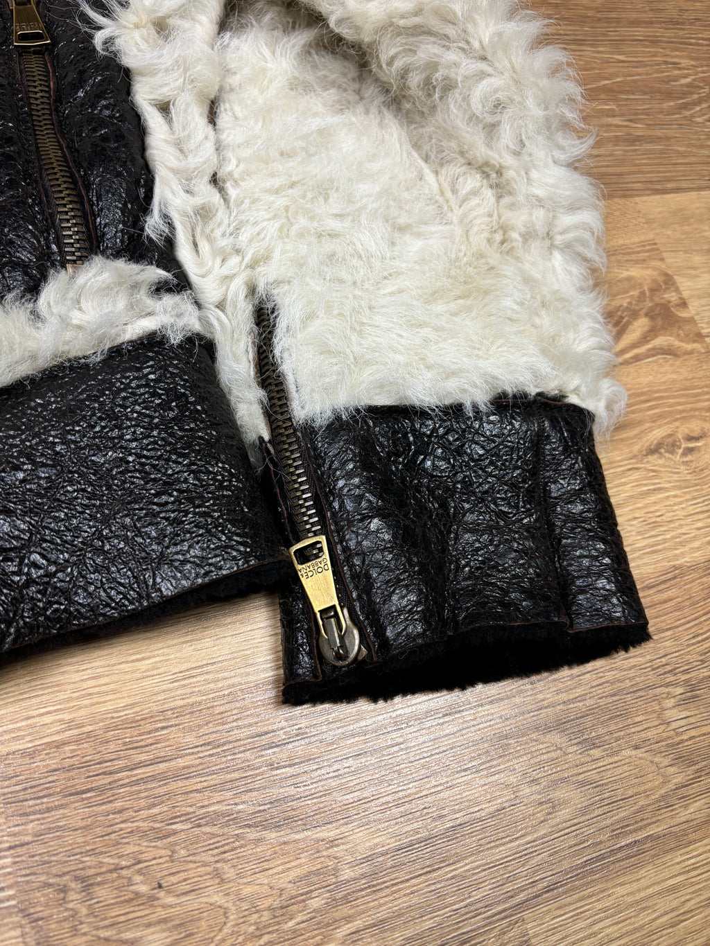 Dolce & Gabbana Lamb Leather Shearling Jacket